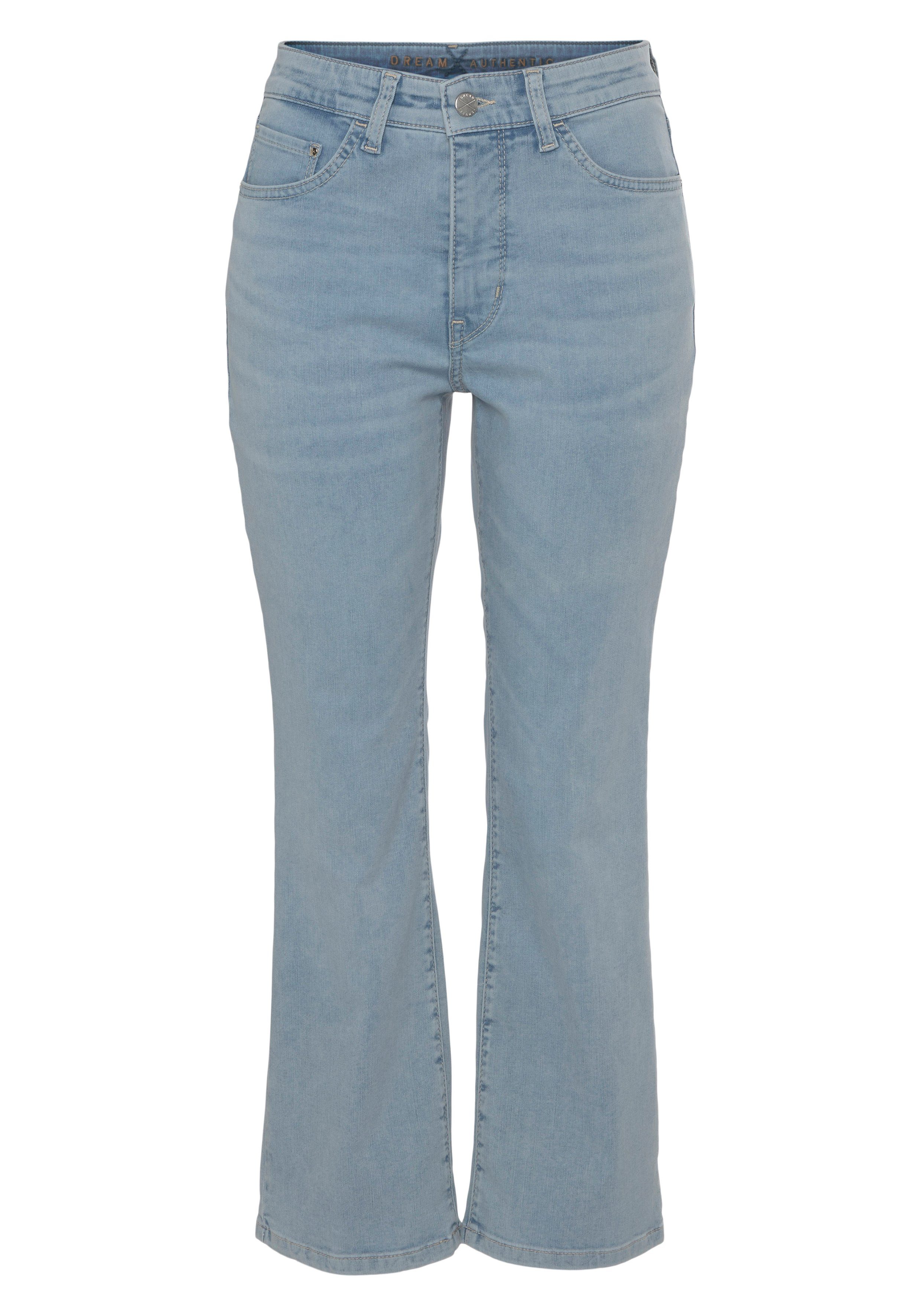 MAC 3/4-Jeans Saum und bleached Dream Kick ausgestellt blue leicht light modisch verkürzt
