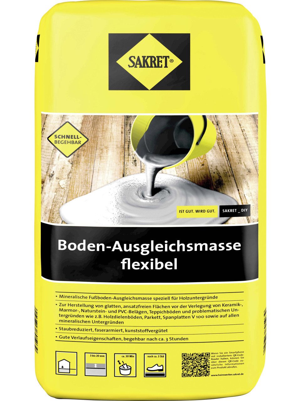 Sakret Ausgleichsmasse SAKRET Boden-Ausgleichsmasse flex ibel 10 kg Sack