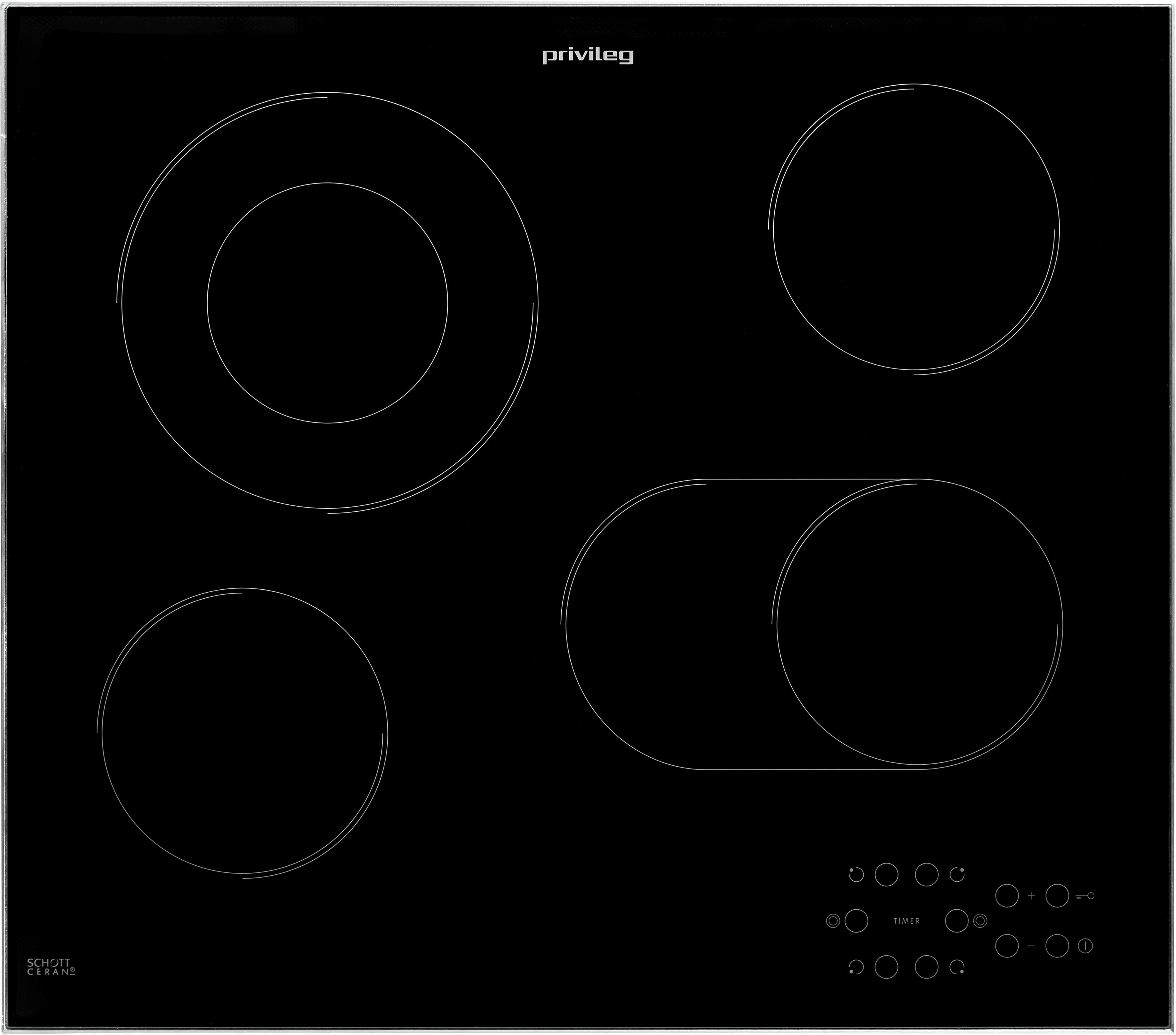 Privileg 450 BLACK, mit BAKO Pyrolyse-Selbstreinigung Teilauszug, Turn&Cook Backofen-Set