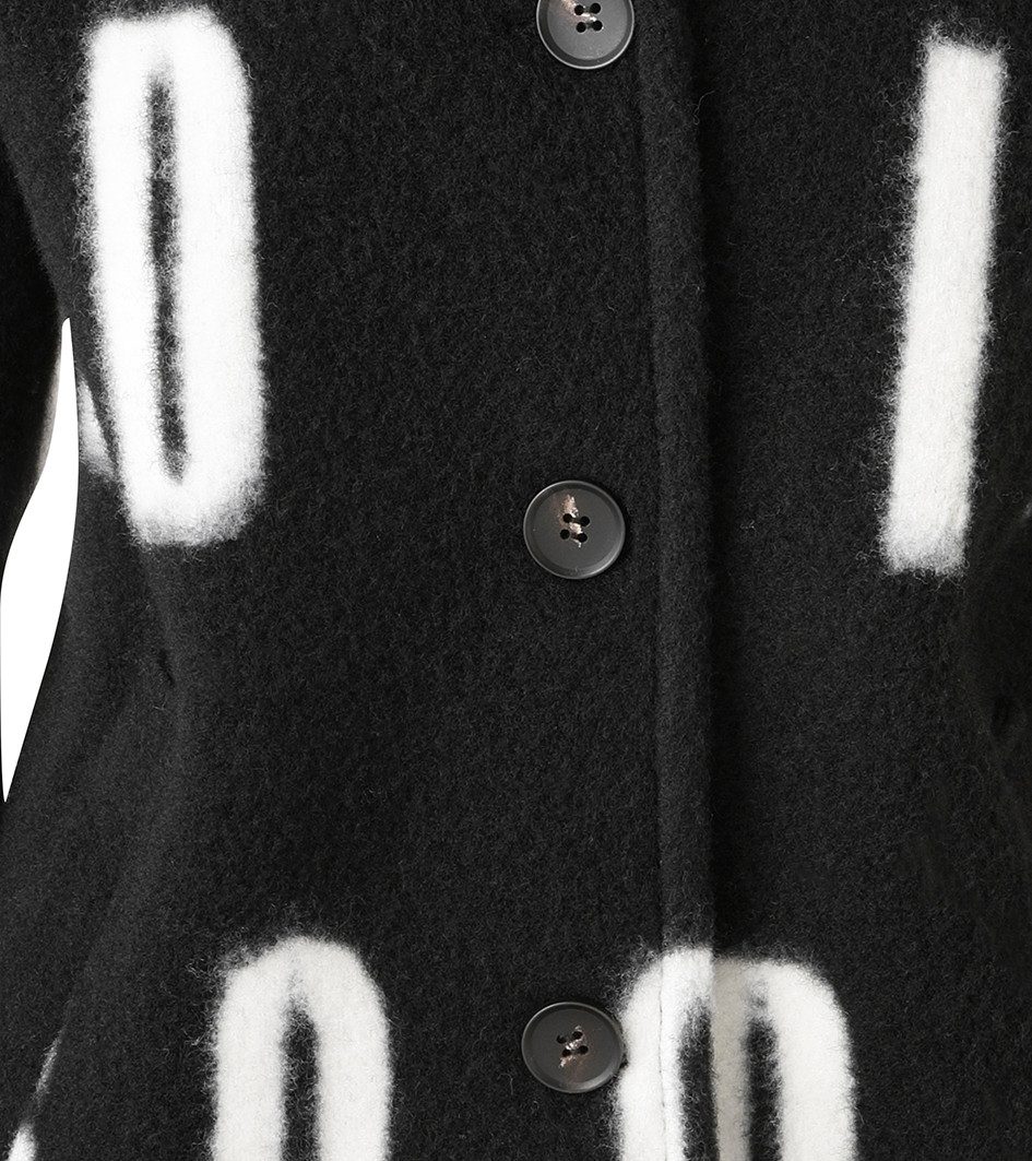 Aniston CASUAL Fleecejacke mit großflächigem "GOOD VIBES"-Schriftzug