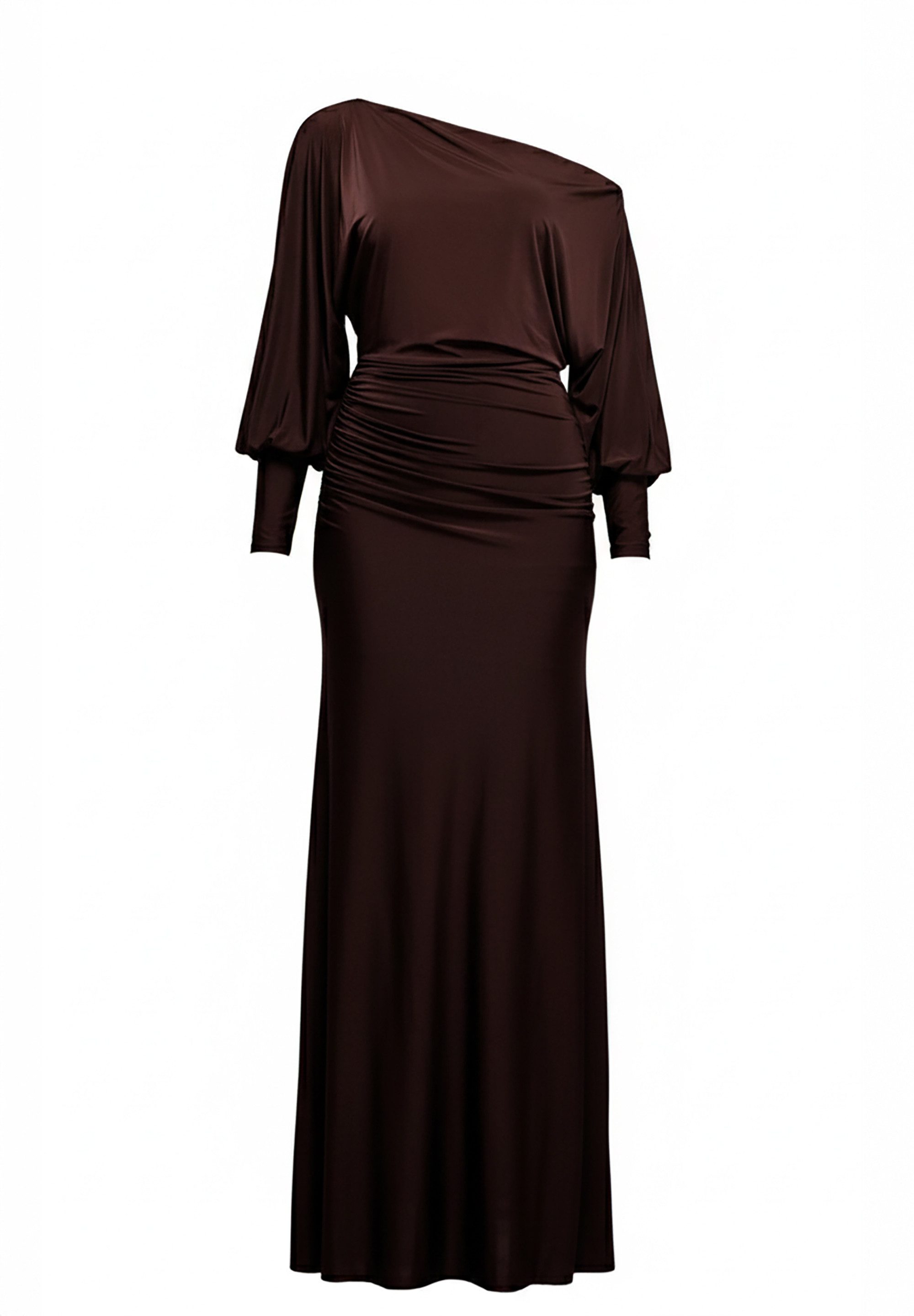 Goddiva Maxikleid Bat Wing Elasticated Side Gather Maxi Dress Langes Kleid, günstig online kaufen