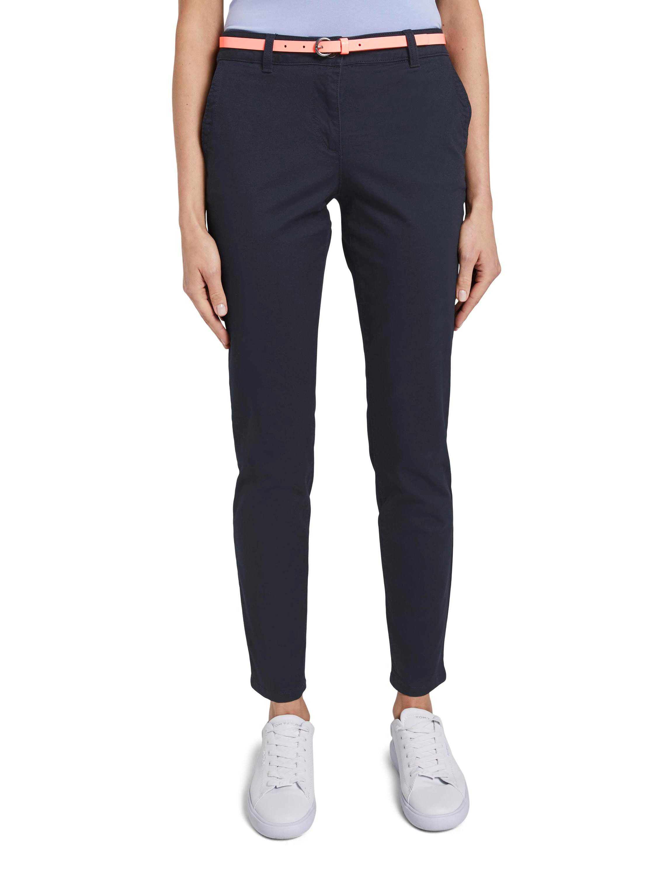 TOM TAILOR Chinohose mit Gürtel günstig online kaufen