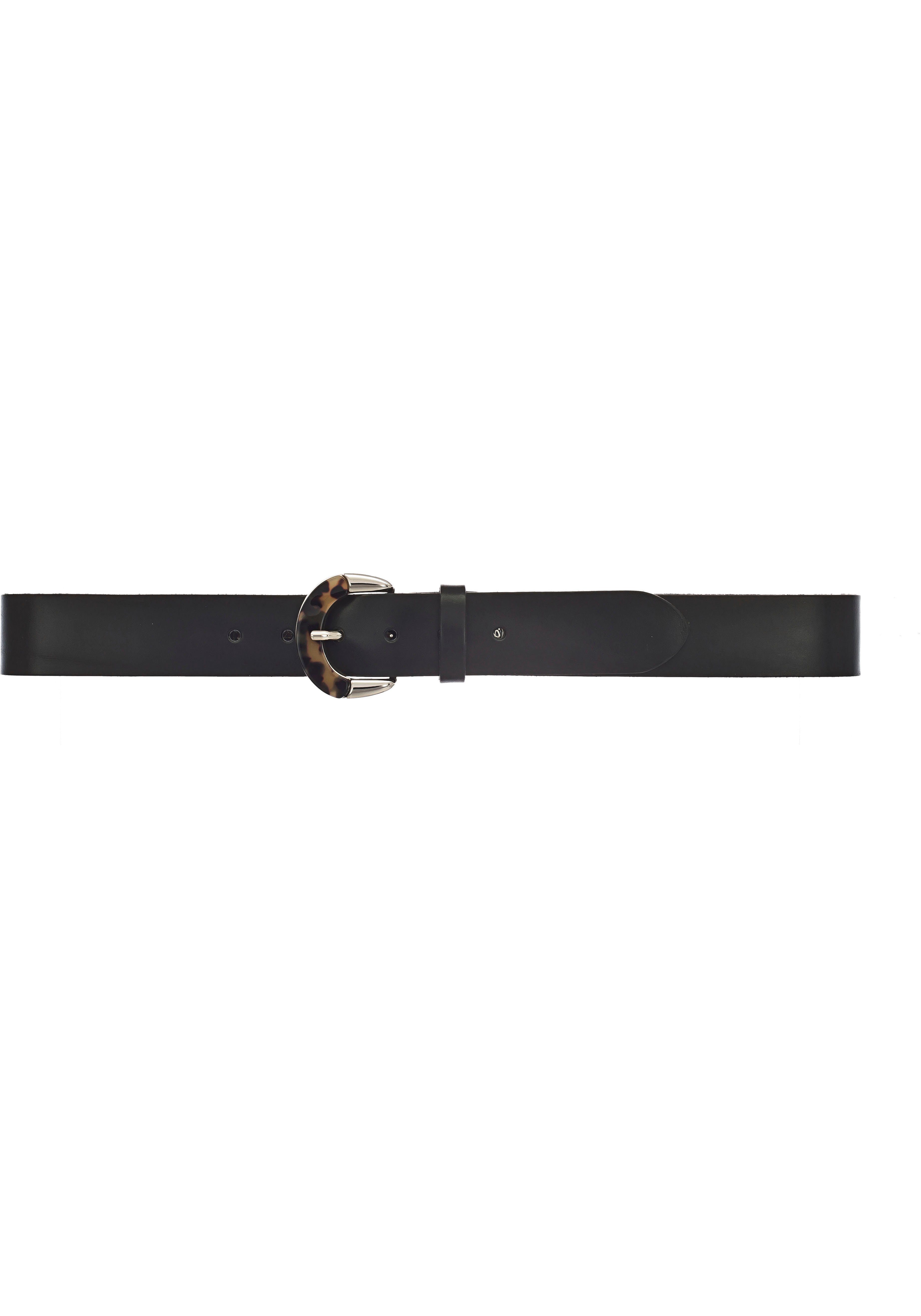 mit schwarz Schließe Animal-Design Ledergürtel b.belt