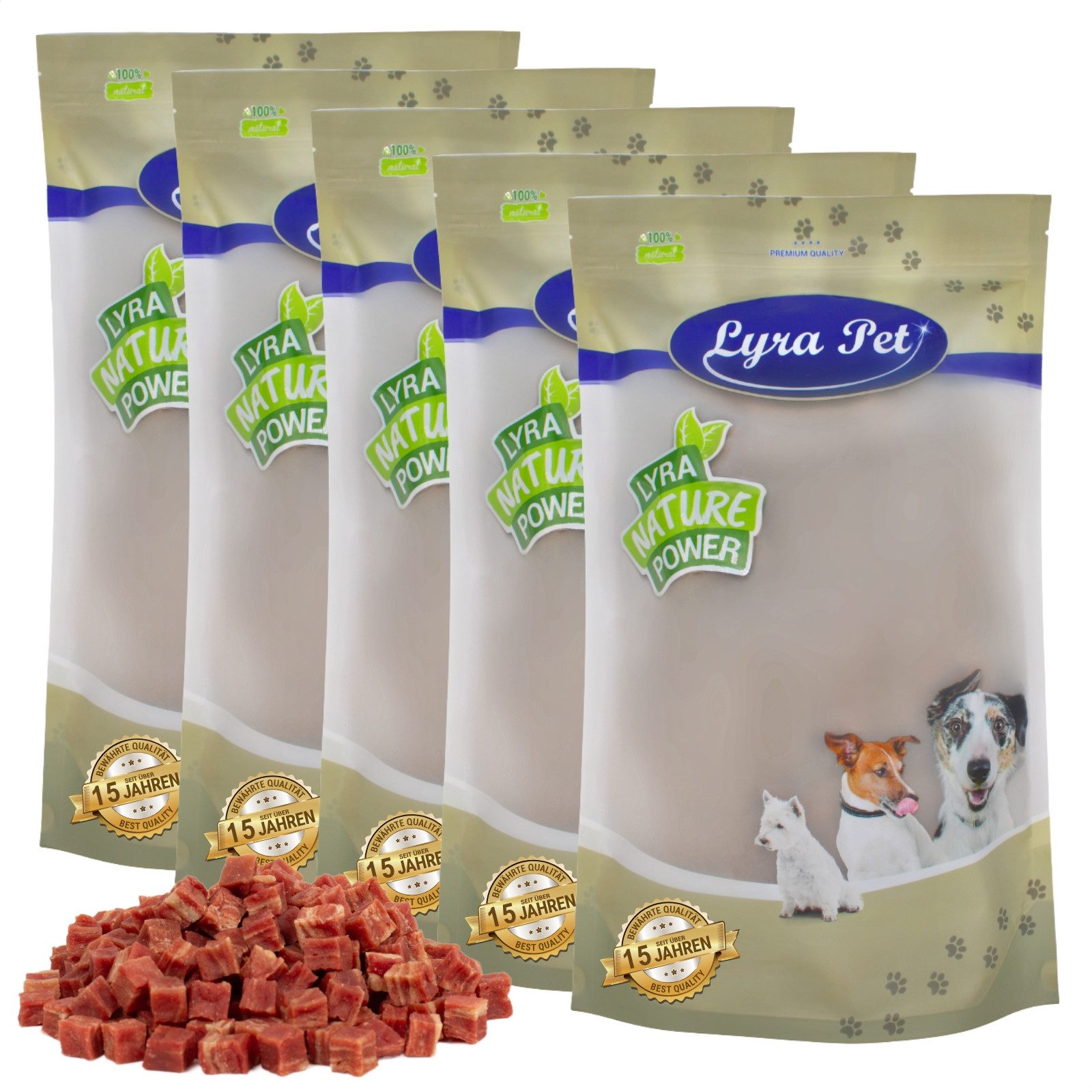 Lyra Pet 5 kg Lyra Pet® Entenfleischwürfel mit Fisch Ente, Ergänzungsfutter für: Hund
