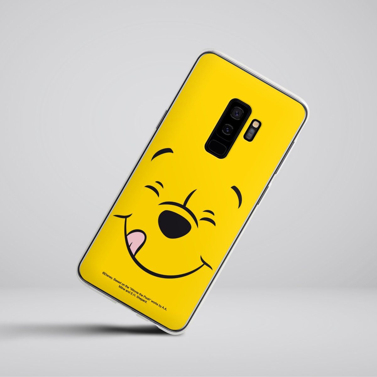 DeinDesign Handyhülle Winnie Puuh Offizielles Lizenzprodukt Disney Puuh Closeup, Samsung Galaxy S9 Plus Silikon Hülle Bumper Case Handy Schutzhülle