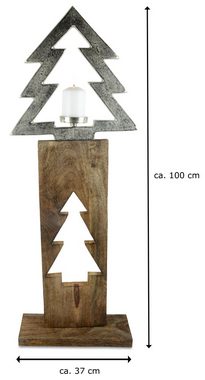 RIFFELMACHER & WEINBERGER Adventsleuchter Riffelmacher XL Baumsäule mit Baum-Kerzenhalter 70