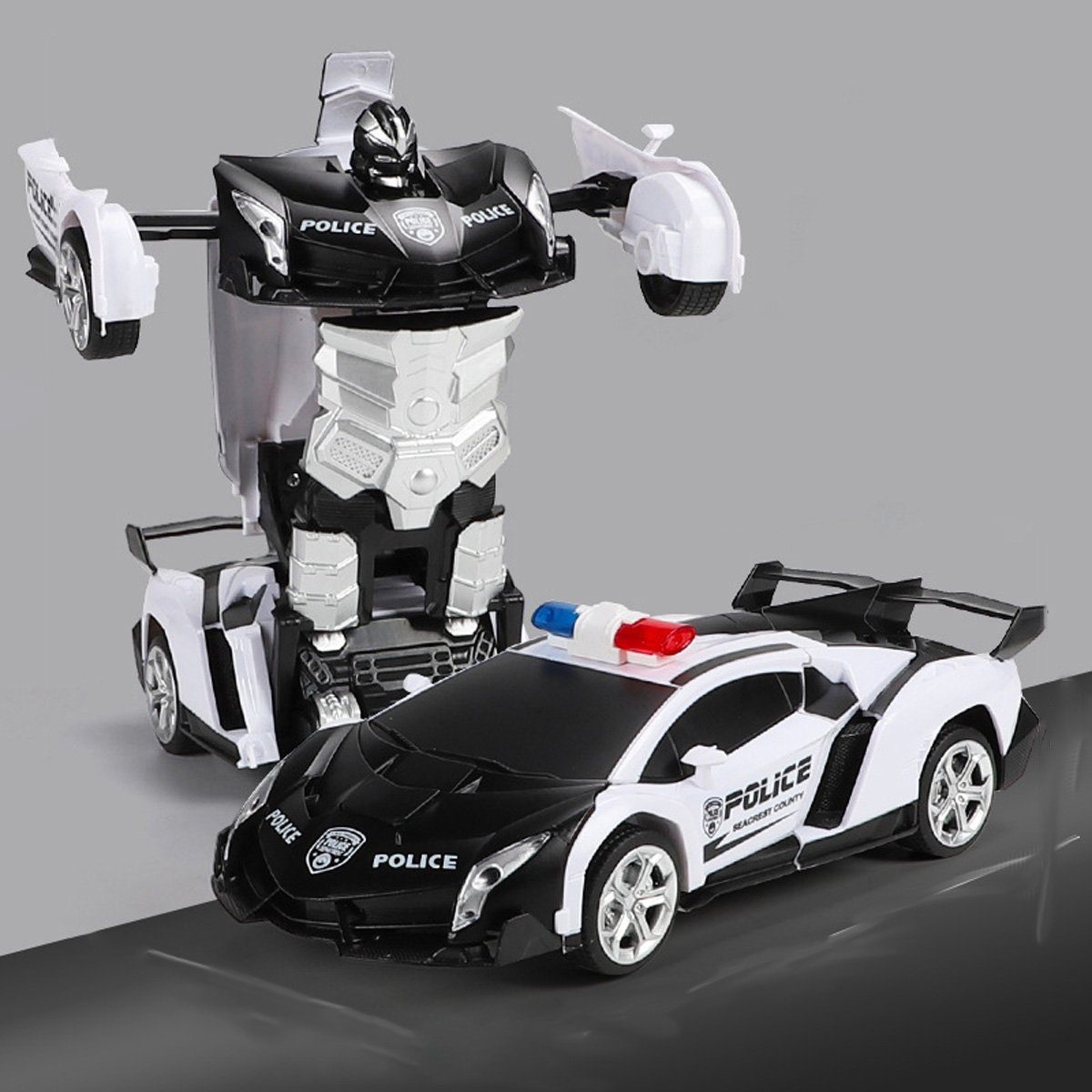 yozhiqu RC-Roboter Ferngesteuertes Auto-Roboter, Auto-Spielzeug, 360-Grad-Drehung, Ein-Klick-Verformung, Kinder-Roboter-Auto-Bausatz-Spielzeug