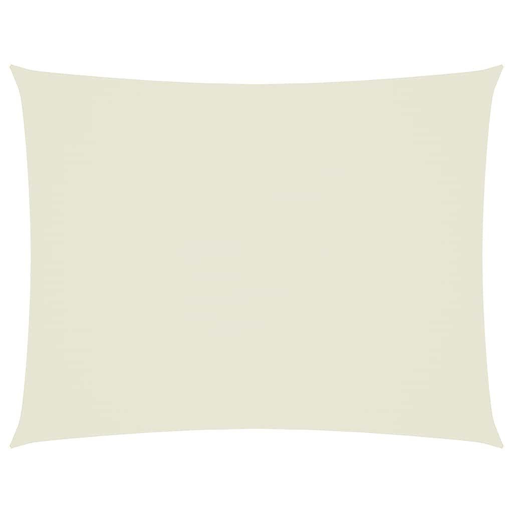 vidaXL Sonnensegel Sonnensegel Oxford-Gewebe Rechteckig 6x8 m Creme, (1-tlg)