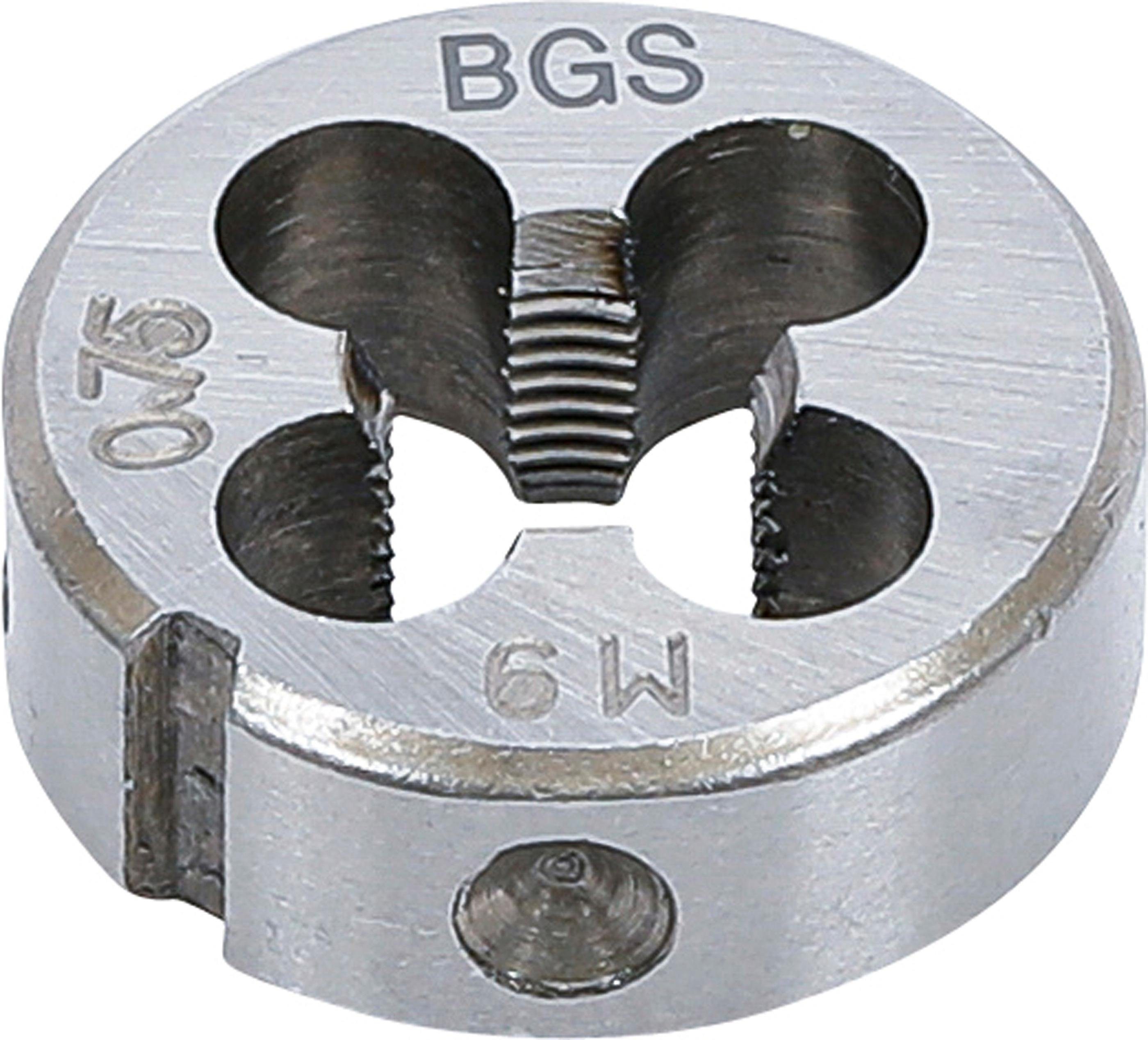 BGS technic Gewindeschneideisen Gewindeschneideisen, M9 x 0,75 x 25 mm