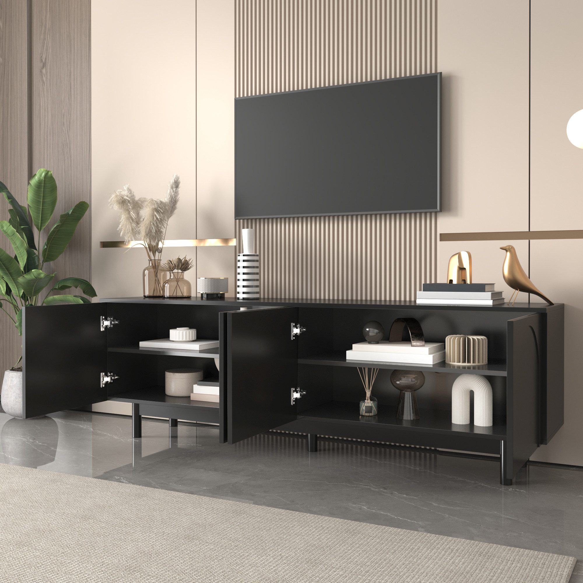 REDOM Lowboard TV-Schrank Fernsehtisch mit Verstellbaren günstig online kaufen