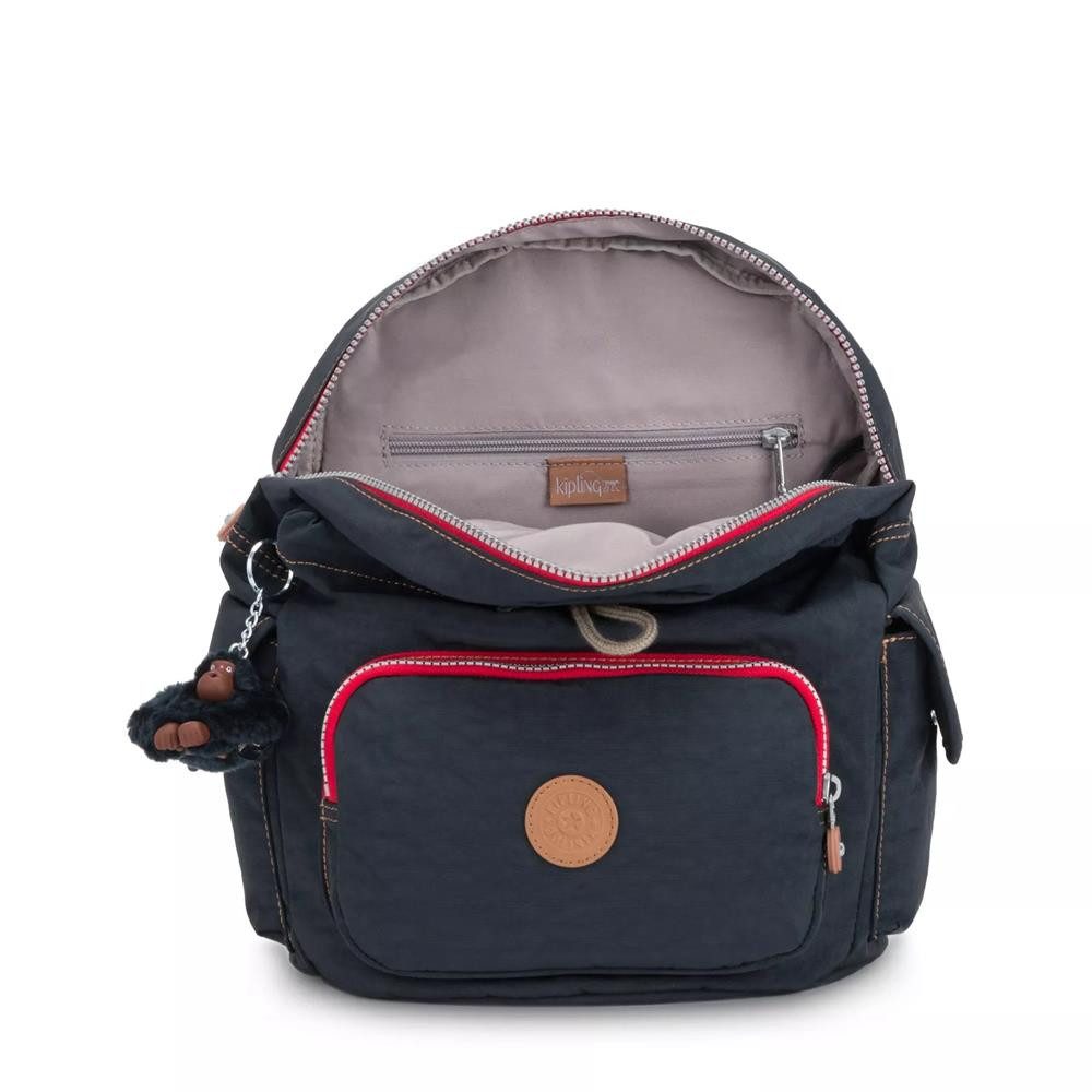 KIPLING Cityrucksack CITY PACK S, kleiner Rucksack, True Navy Combo (blau), Rucksack mit vielen Fächern