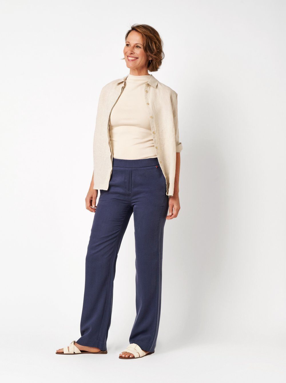 Relaxed by TONI Palazzohose Scarlet Wide mit Bügelfalten