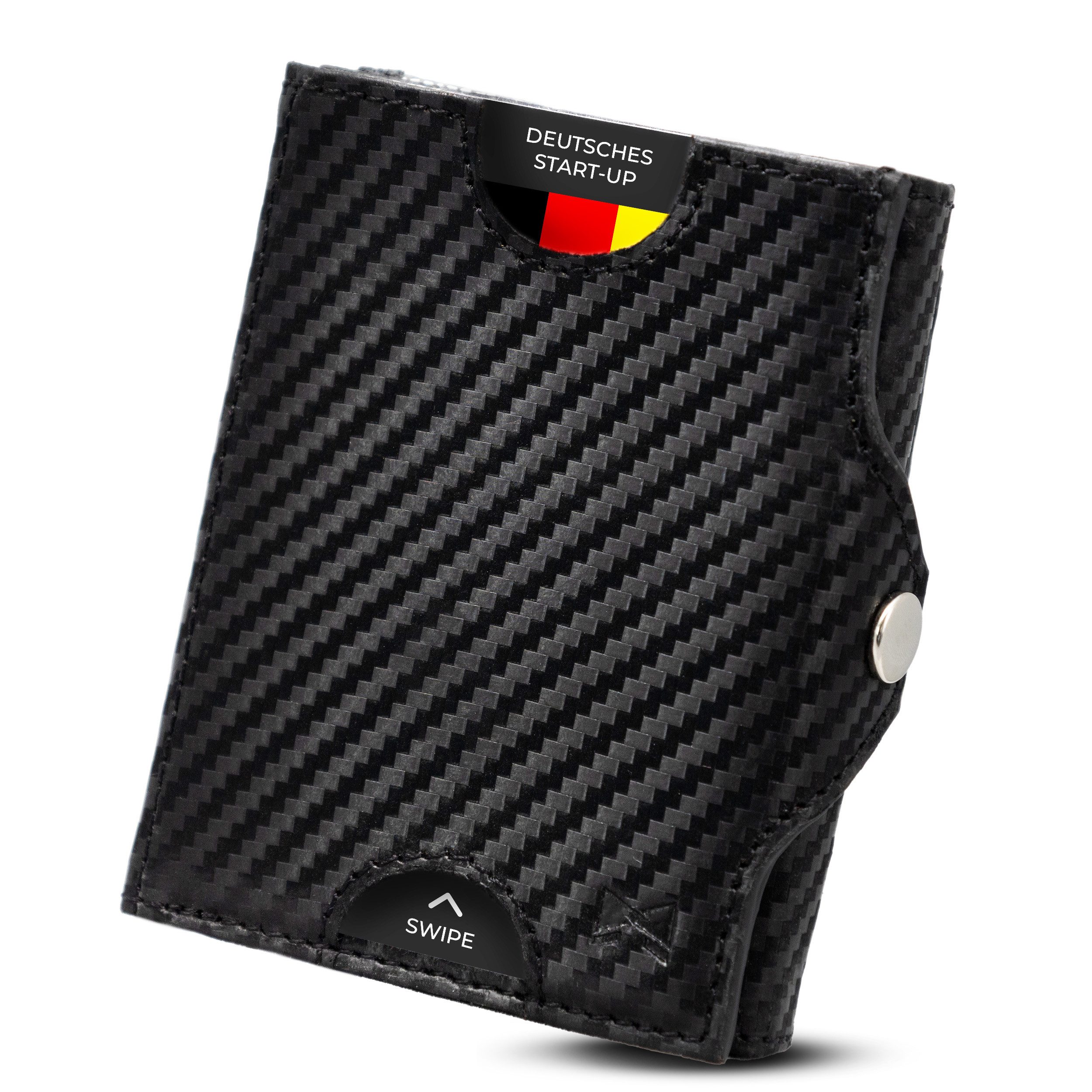 Gentlemen's Geldbörse Slim Wallet - Geldbeutel mit Münzfach und RFID Schutz, aus hochwertigem Echtleder mit Schein- & Münzfach