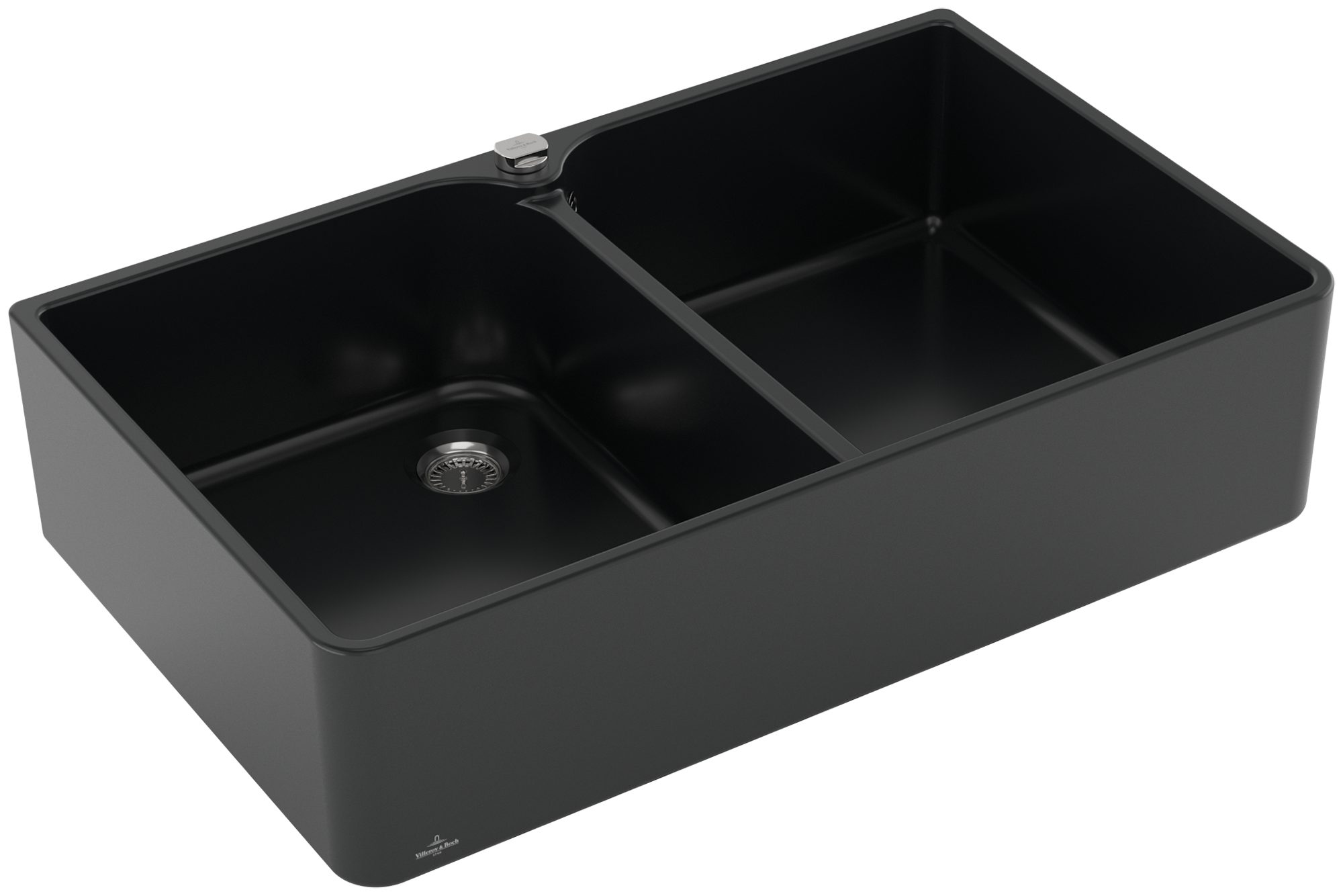 Villeroy & Boch Einbauspüle Keramikspüle 639002S5, Spülstein Doppelbecken 90 X