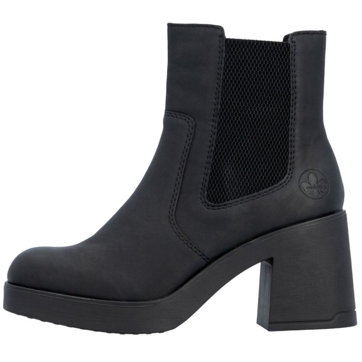 Rieker 58081-00 Stiefelette Chelsea Boot mit Fleecefutterkomfort