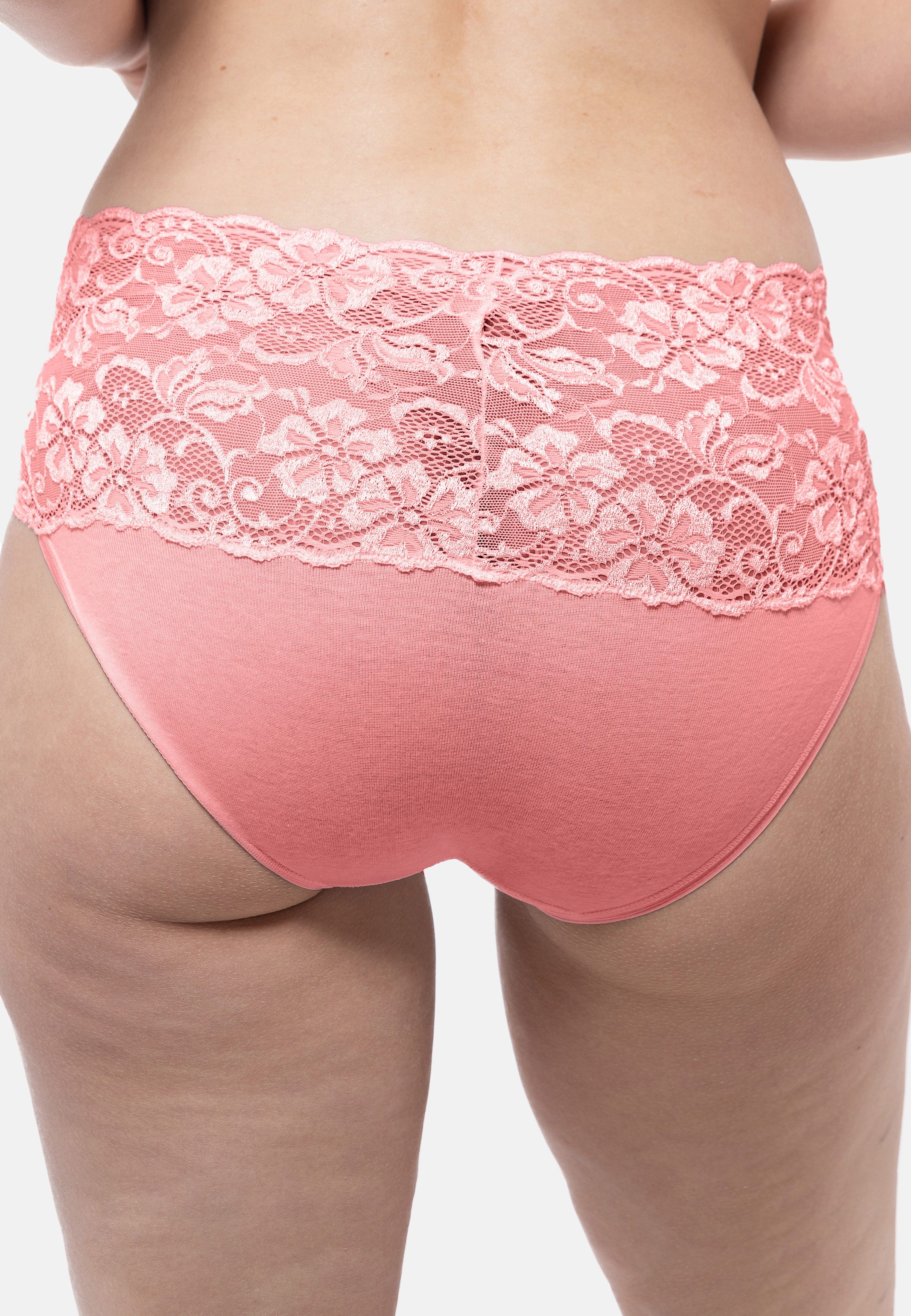 Nina Von C. Taillenslip 3er Pack Fine Cotton (Spar-Set, 3-St) Taillen Slip - Baumwolle - Atmungsaktiv - Im Spitzen-Design