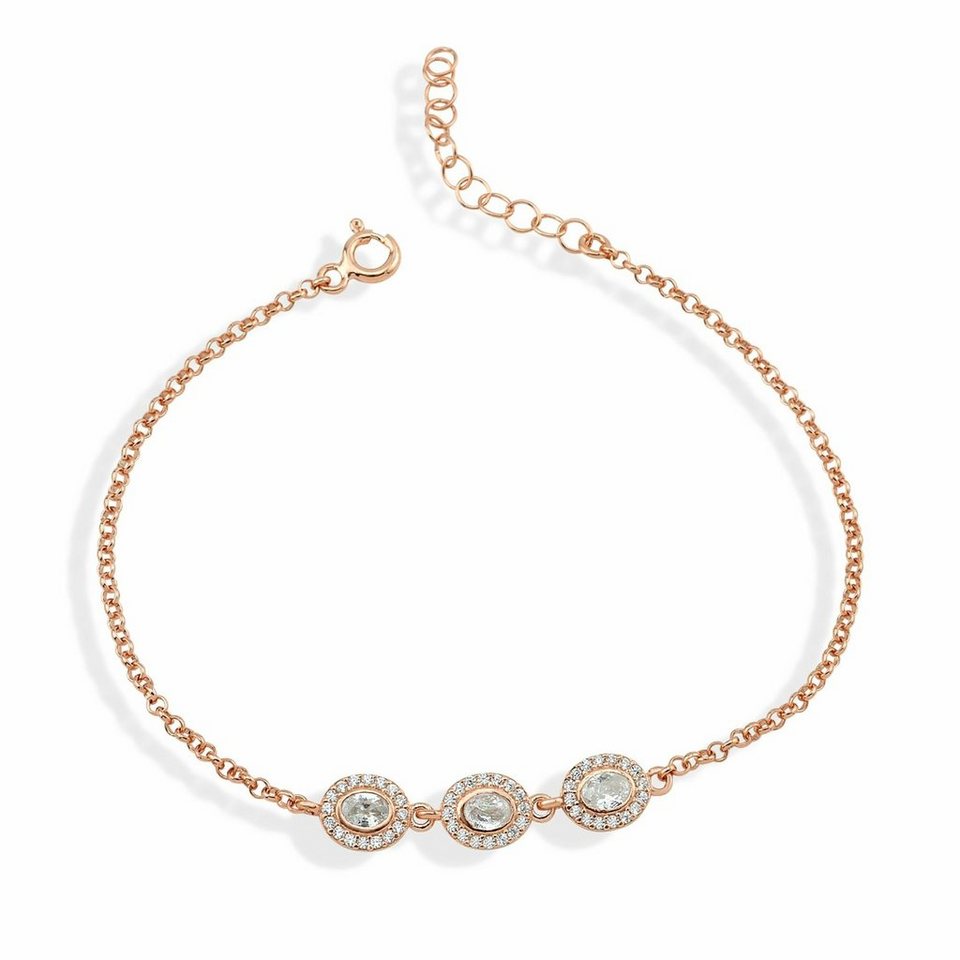 dKeniz Armband 925/- Sterling Silber rosévergoldet Pure Elegance, Perfekte  Ergänzung zum Outfit