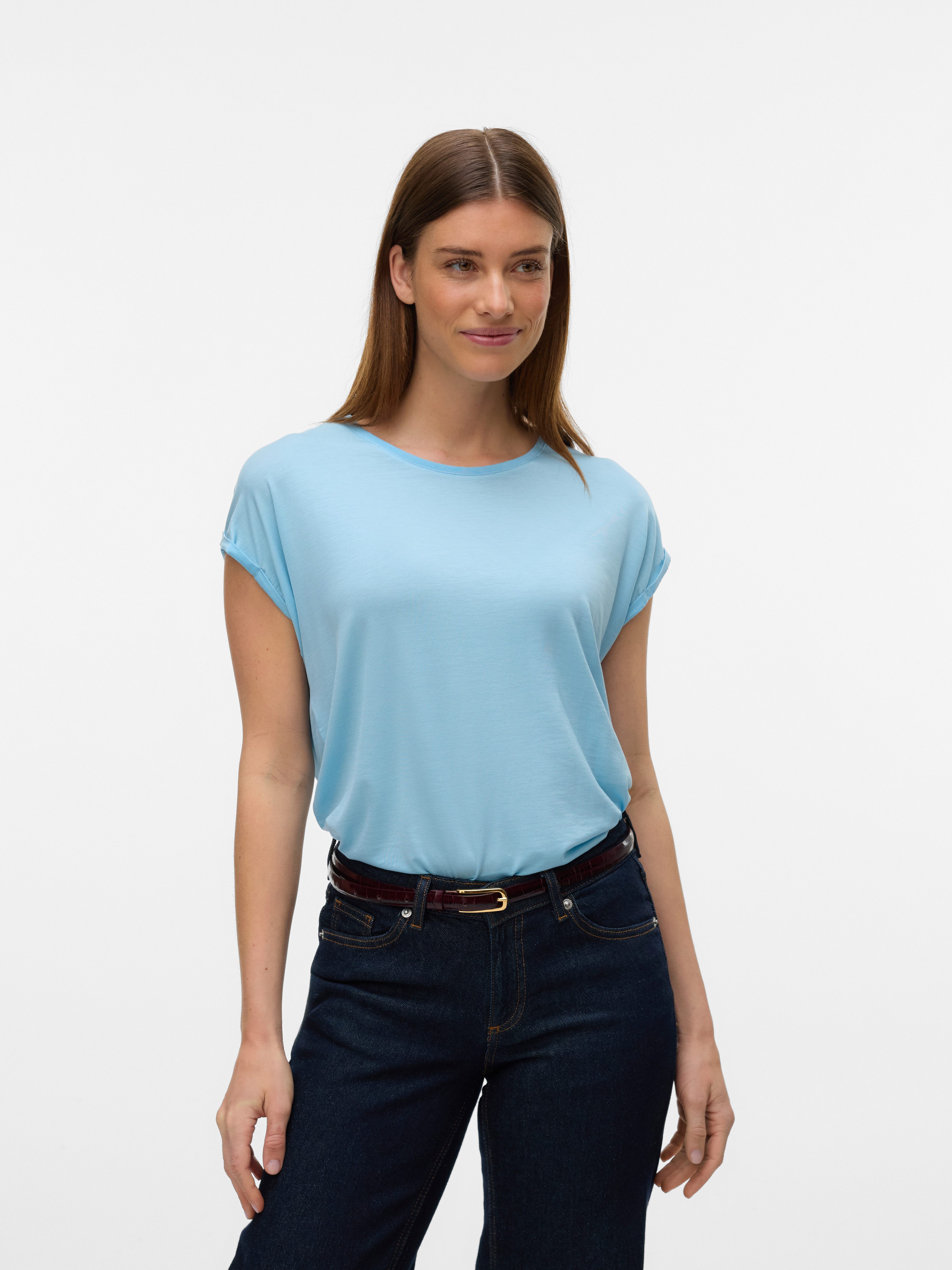 Vero Moda Rundhalsshirt VMAVA PLAIN SS günstig online kaufen