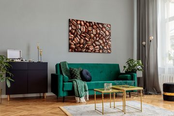 Sinus Art Leinwandbild 120x80cm Wandbild auf Leinwand Kaffee Kaffeebohnen Braun Barista Gastr, (1 St)