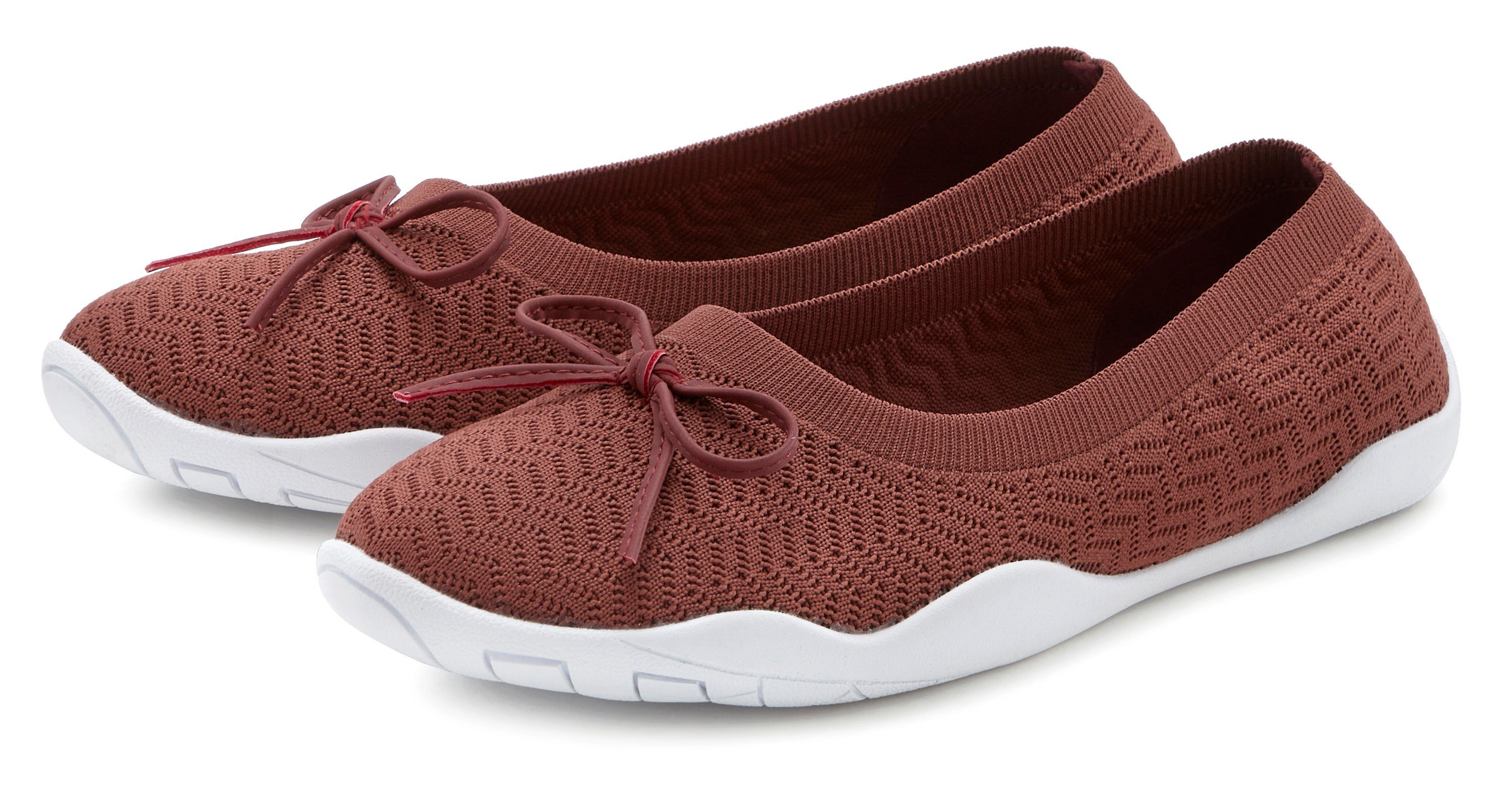 LASCANA Sneaker Ballerinas mit flacher & flexibler Sohle, superleicht, Slipper, Halbschuh VEGAN