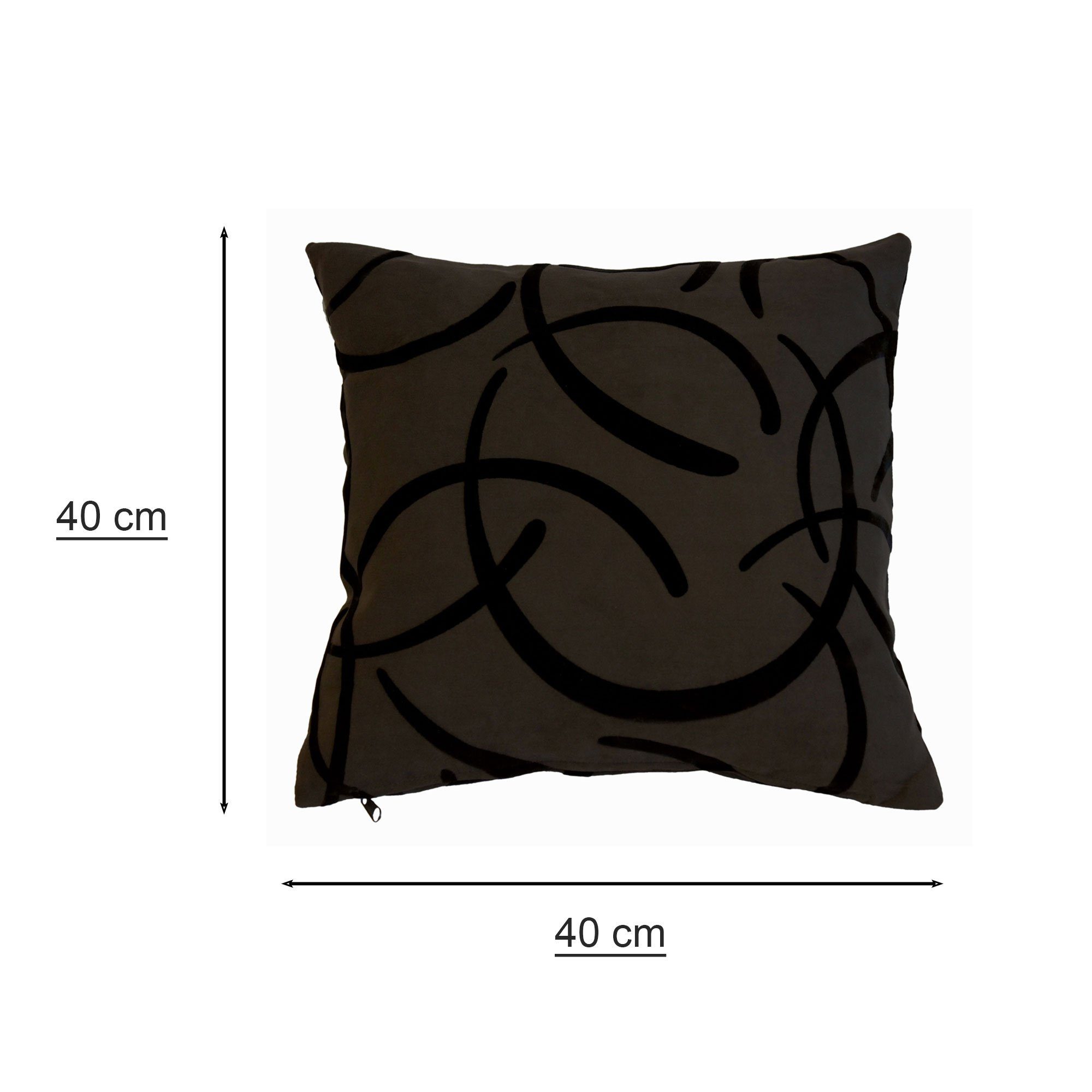 Haus und Deko Kissenbezug Kissenhülle Wildlederoptik günstig online kaufen