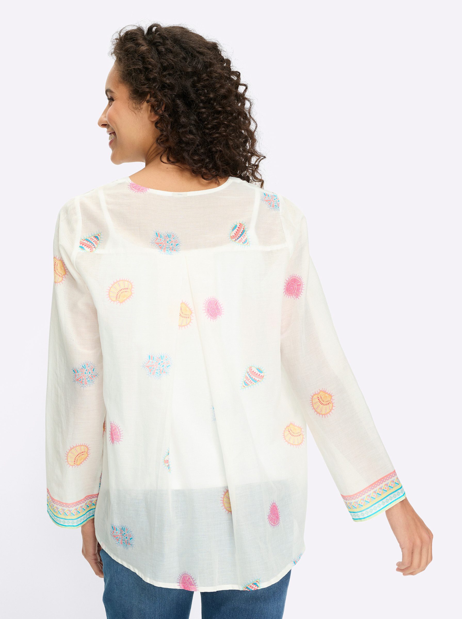 heine Klassische Bluse Druckbluse Langarm