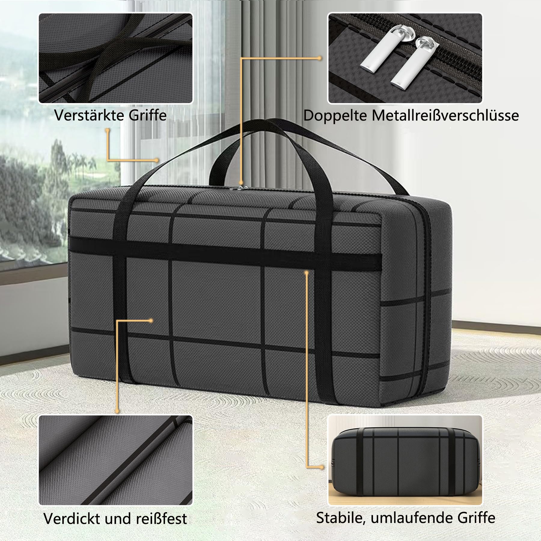 Coonoor Aufbewahrungsbox Große Aufbewahrungstasche mit Reißverschluss, robu günstig online kaufen