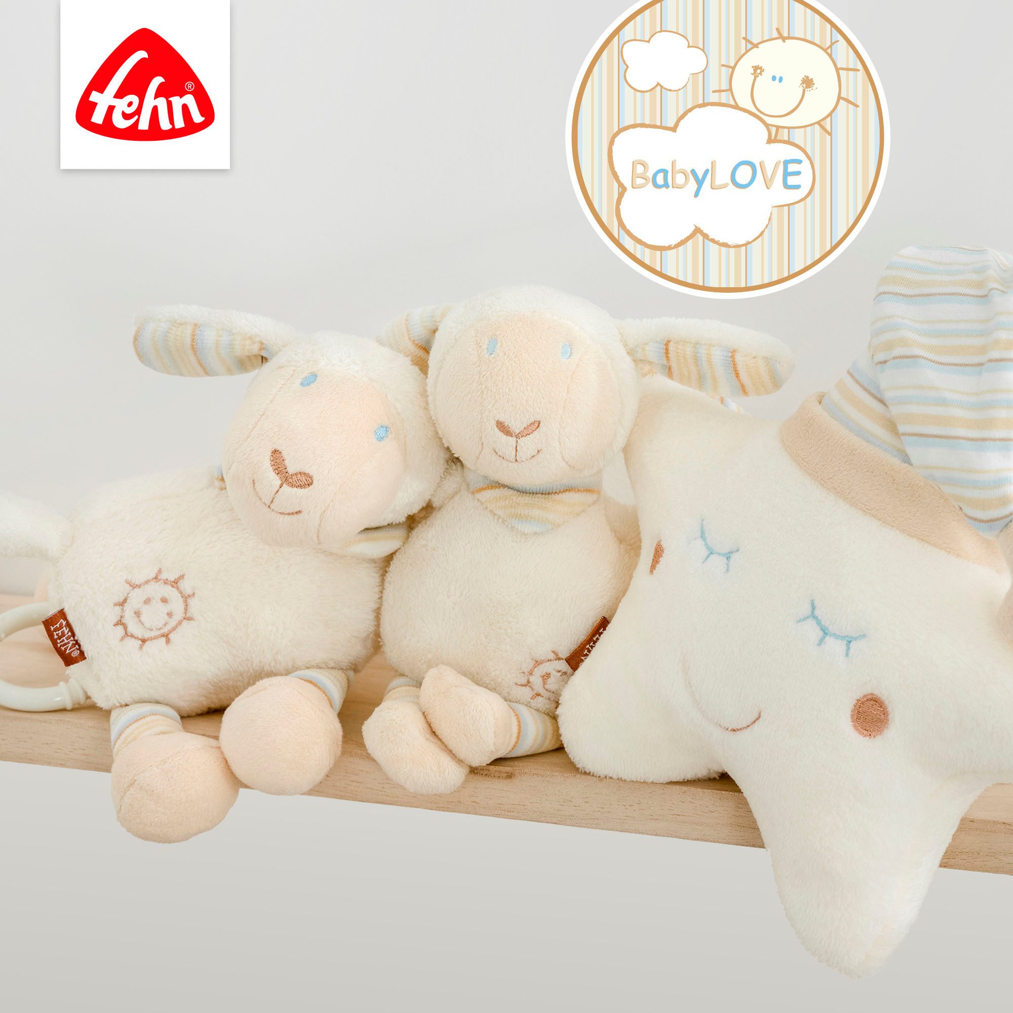 Fehn Spielbogen BabyLOVE, Schaf 3-D-Activity-Decke, mit Krabbeldecke