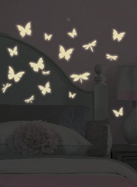 RoomMates Wandsticker Leuchtende Schmetterlinge