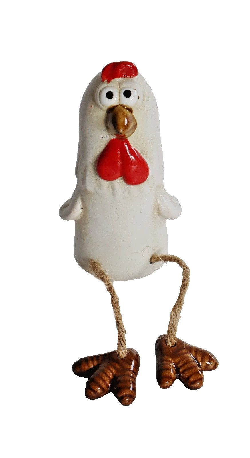 dekotrend.gallery Kantenhocker Kantenhocker Hahn Huhn Keramik Gartenstecker Tier Deko Skulptur Figur, Vogel Zaunhocker Zaunsitzer Dekofigur Dekoskulptur Dekoobjekt