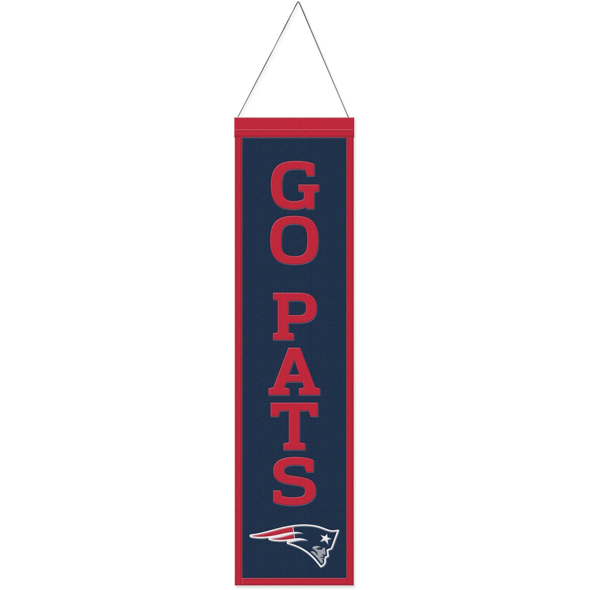 WinCraft Wanddekoobjekt NFL Teams SLOGAN Wool Banner 80x20cm New England Patriots