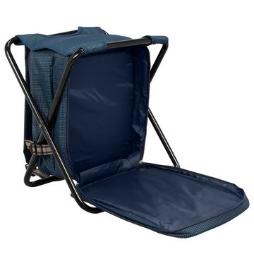 anndora Campingstuhl Picknick Rucksack ohne Inhalt blau mit Tragefunktion