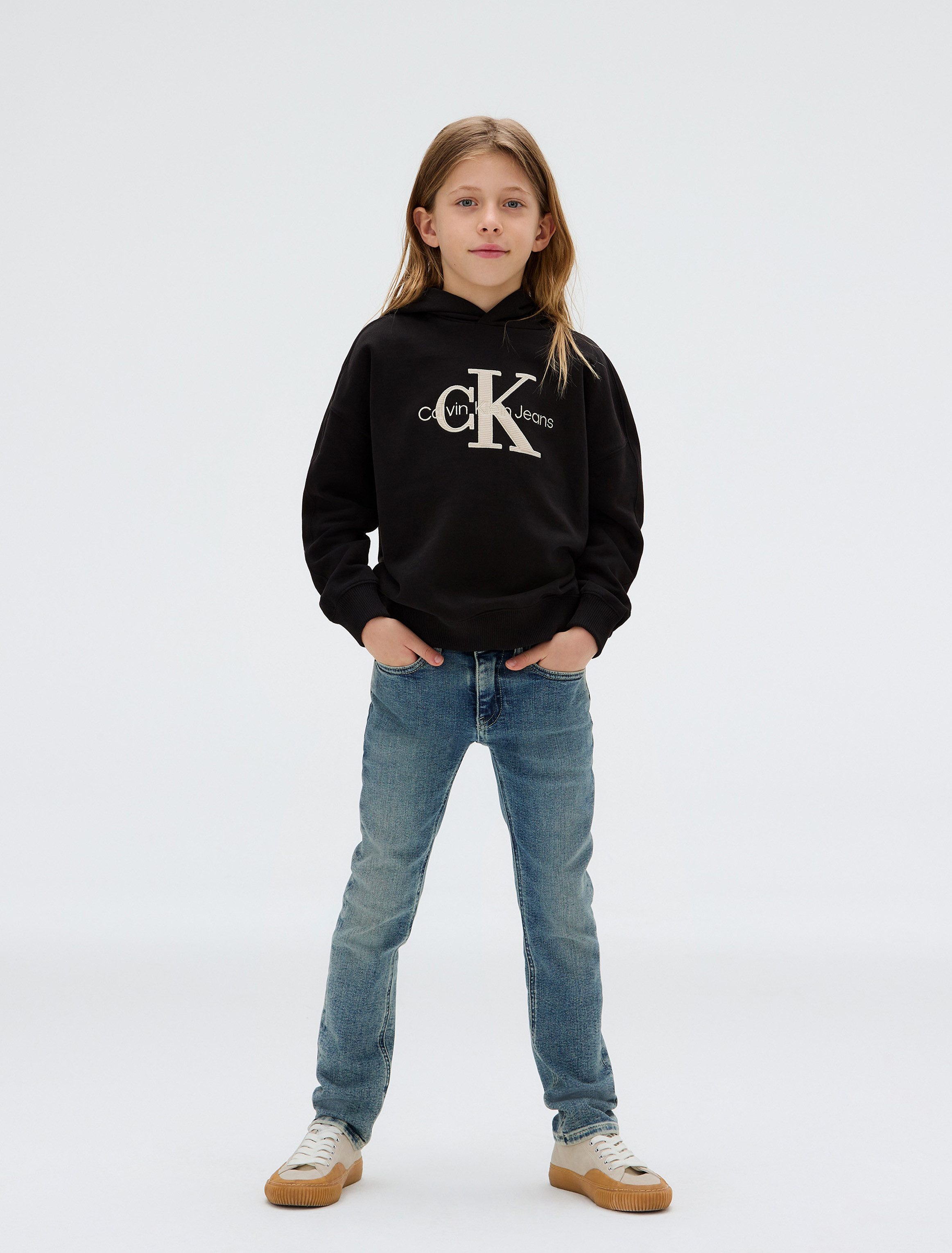 Calvin Klein Jeans Slim-fit-Jeans SLIM NEW MID BLUE PWS für Kinder bis 16 Jahre, in cooler Waschung