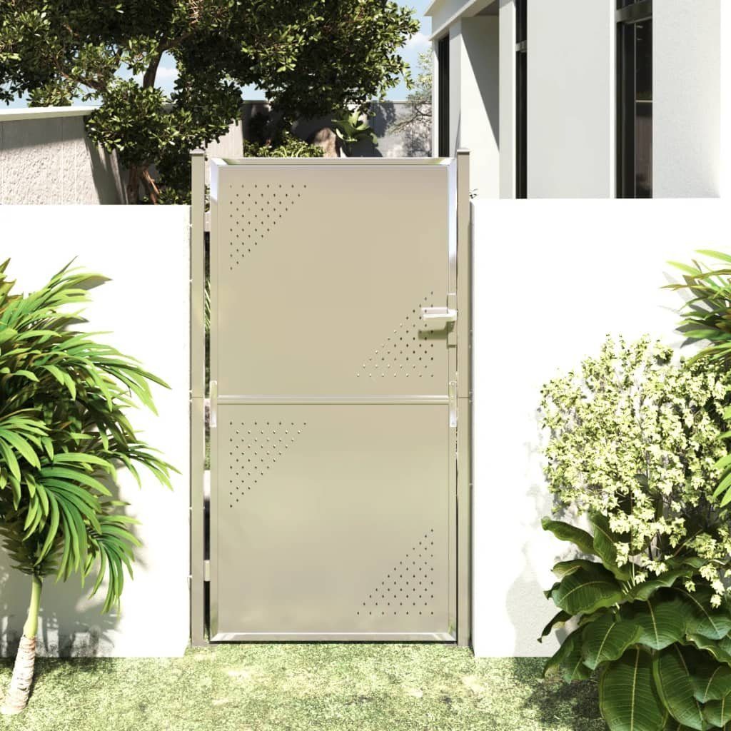 vidaXL Gartentor Gartentor 100x180 cm Edelstahl