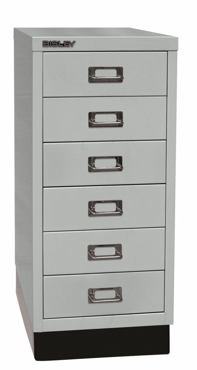 Bisley Aktenschrank MultiDrawer Schubladenschrank in Lichtgrau - Maße: H 67 x B 28 x T 38 cm