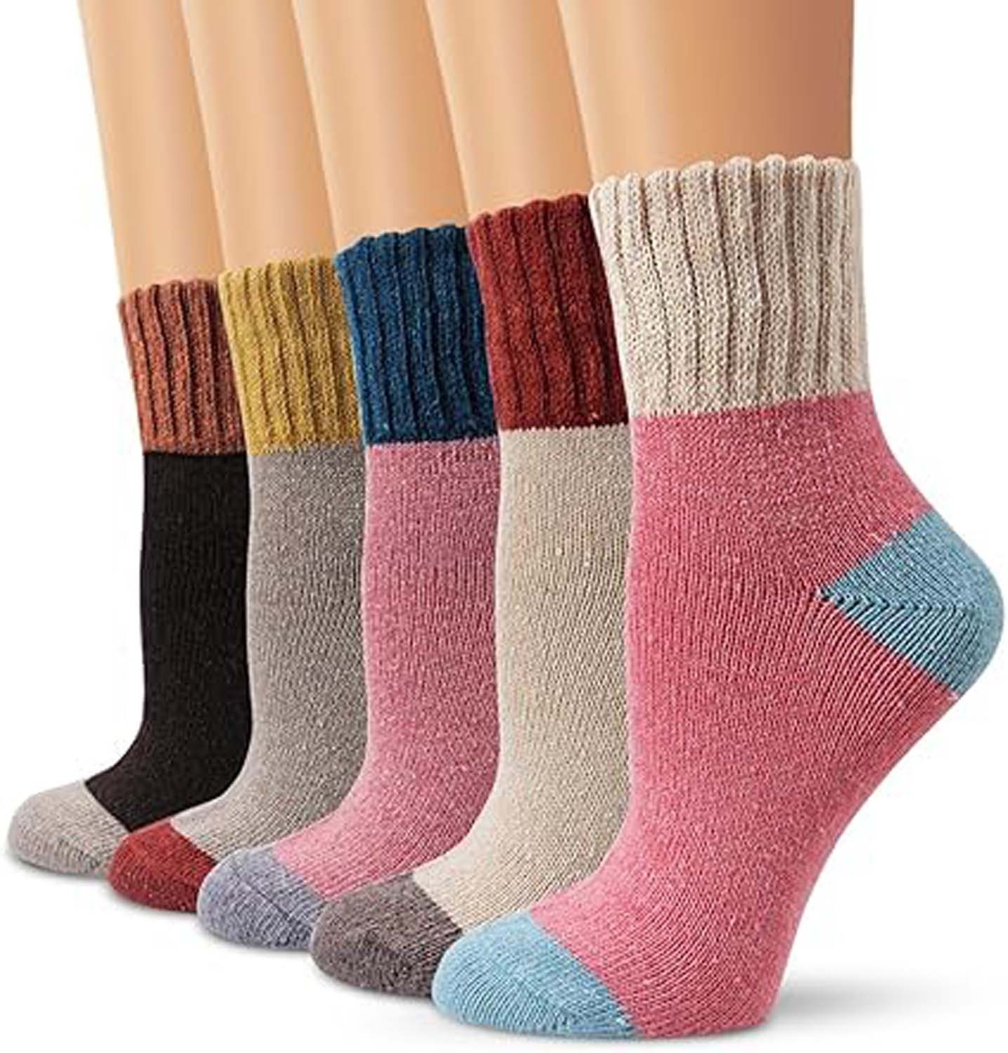 Coonoor Thermosocken Damen Socken Winter Socken 5 Paar atmungsaktiv warm (5 günstig online kaufen