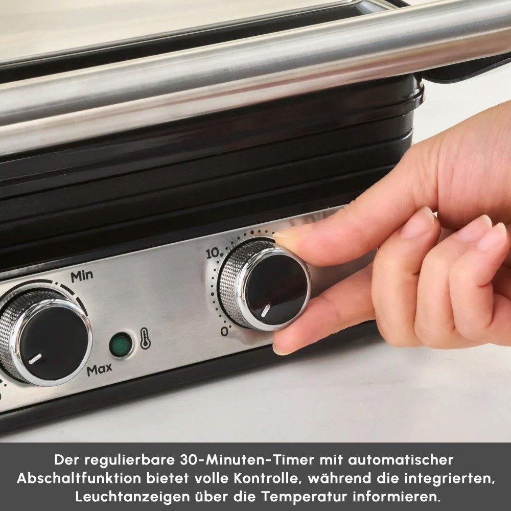 Karaca Toaster Karaca Toastmate Inox Toaster und Grillgerät 6 Scheiben 2000 W