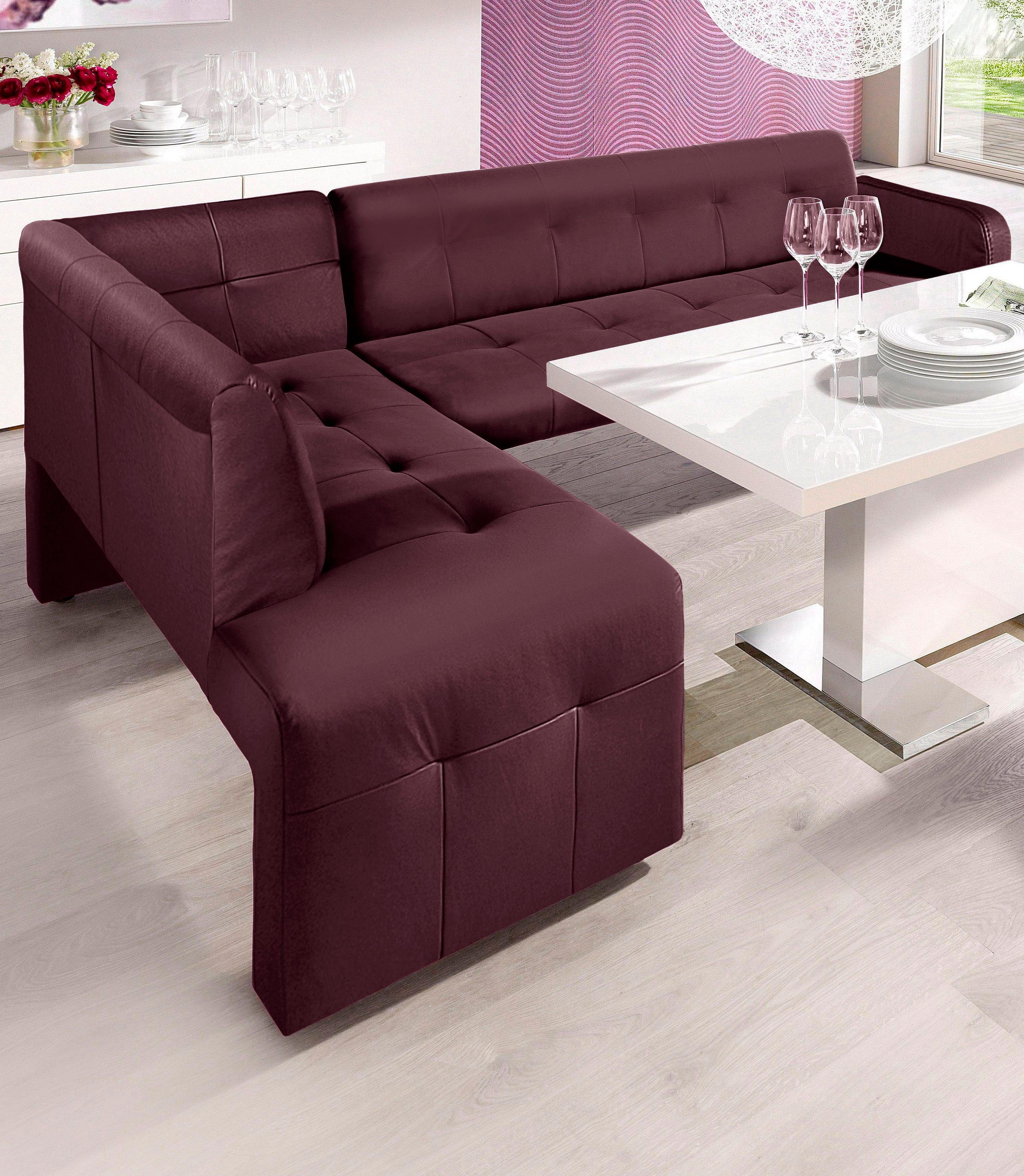 exxpo - sofa fashion Essbank Barista, bequem und elegant, hohe Bodenfreiheit, Eckbank Barista bequem und elegant, hochwertige Detailverarbeitung