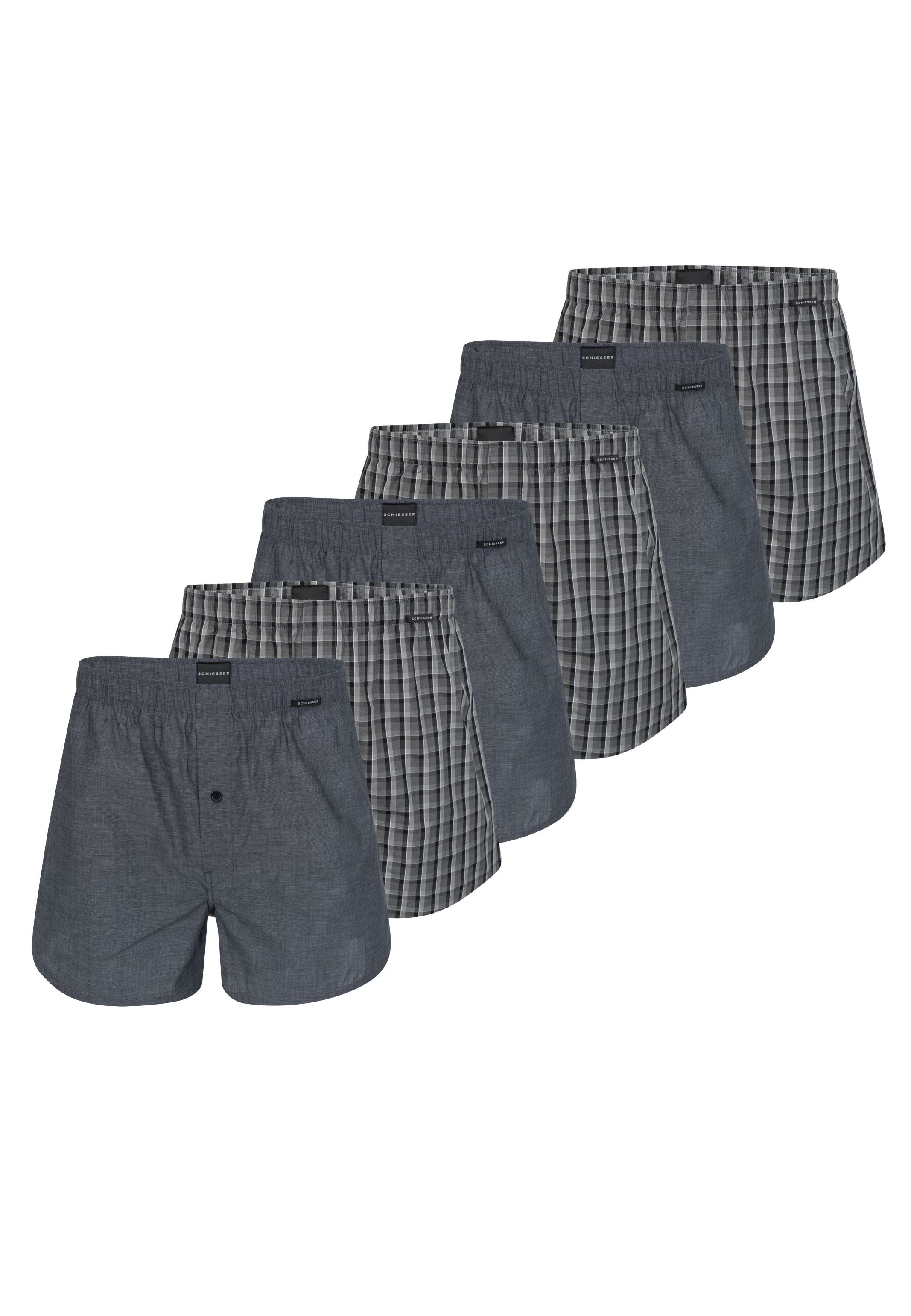Schiesser Boxershorts 6er Pack Web (Spar-Set, günstig online kaufen