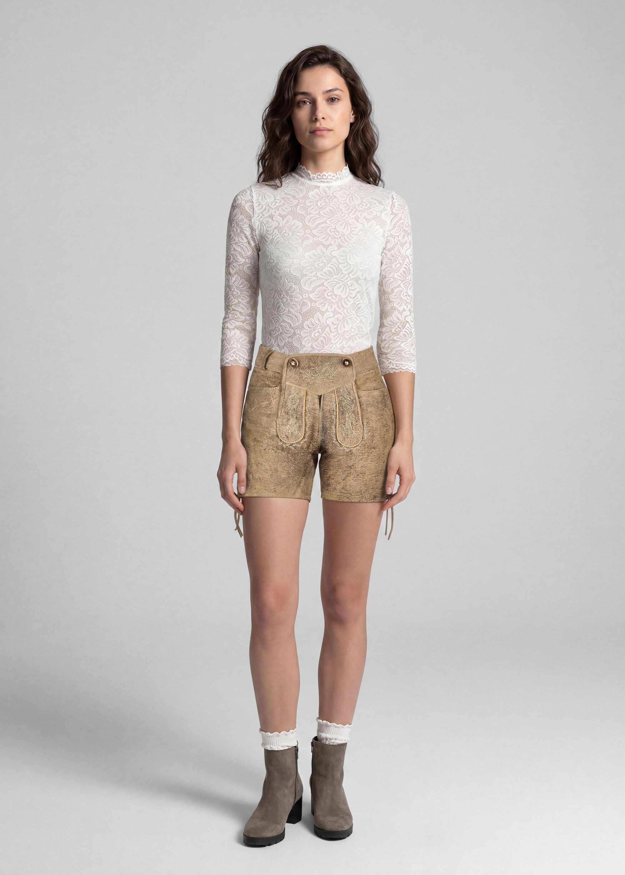 Spieth & Wensky Shorts Barbie mit Stickereien