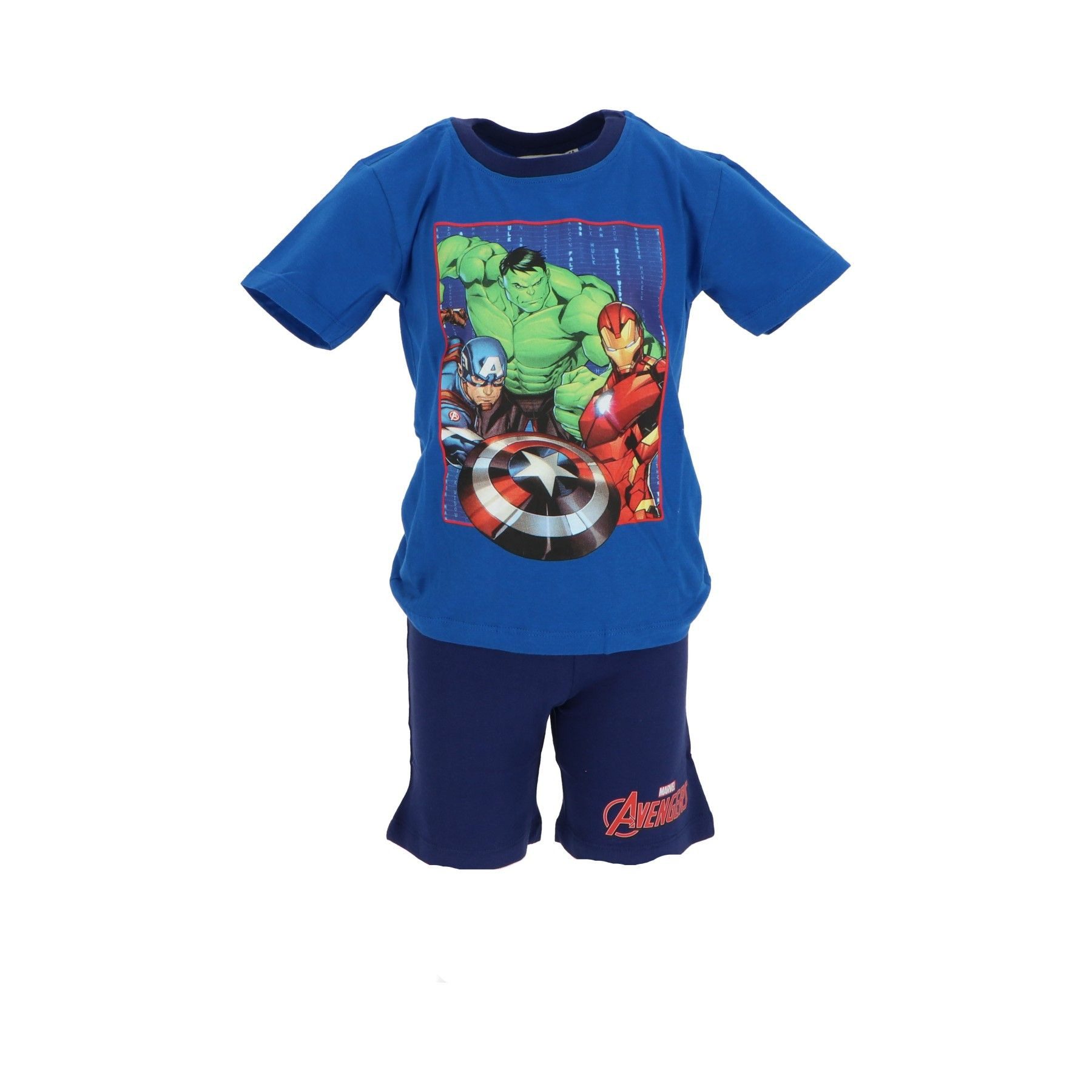The AVENGERS Pyjama Schlafanzug Kinder Zweiteiliger Pyjama kurzarm aus Baumwolle Shortamas