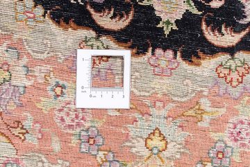 Orientteppich Perser - Täbriz - Royal rund - 100 x 100 cm - dunkelblau, morgenland, rund, Höhe: 7 mm, Wohnzimmer, Handgeknüpft, Einzelstück mit Zertifikat
