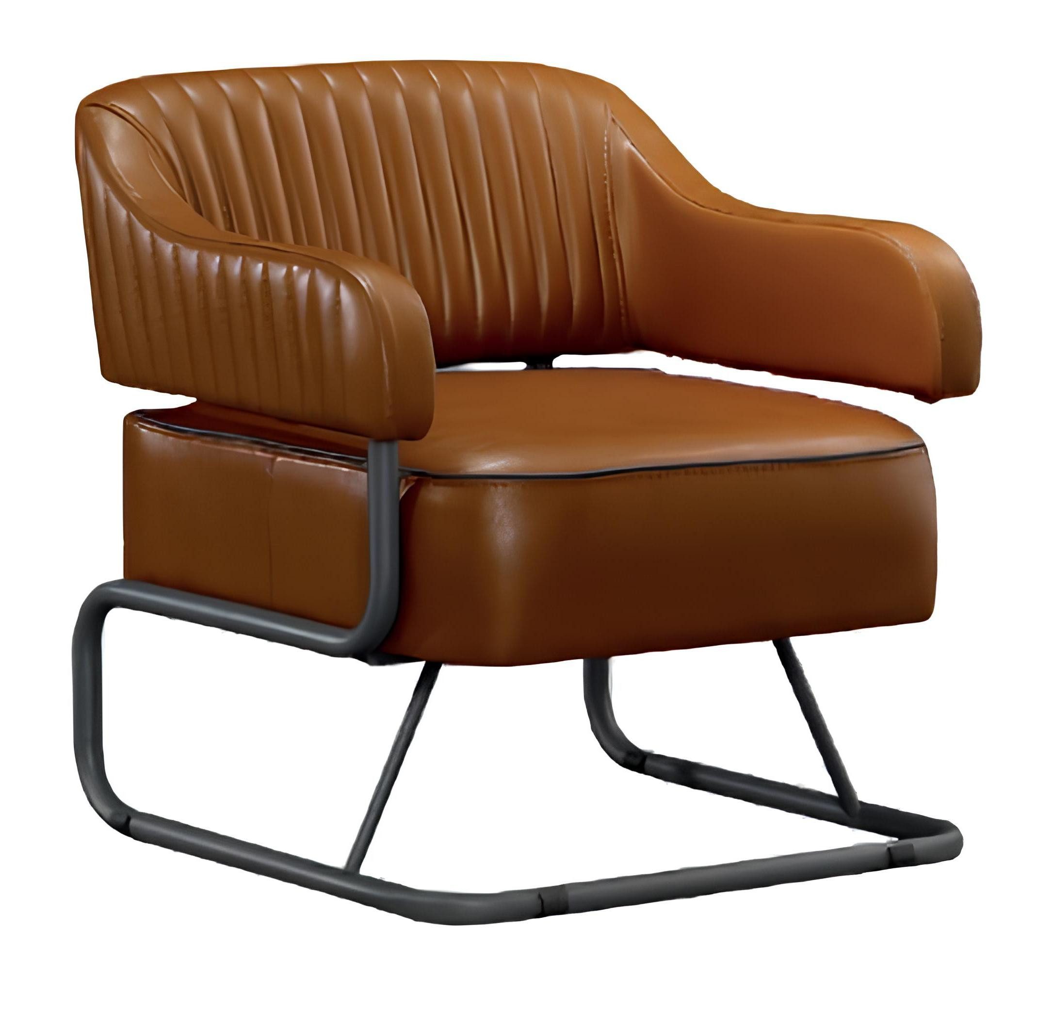 Xlmoebel Крісла Neuer moderner Ledersessel mit Holzgestell von JV Möbel für das (Sessel), Hergestellt in Europa