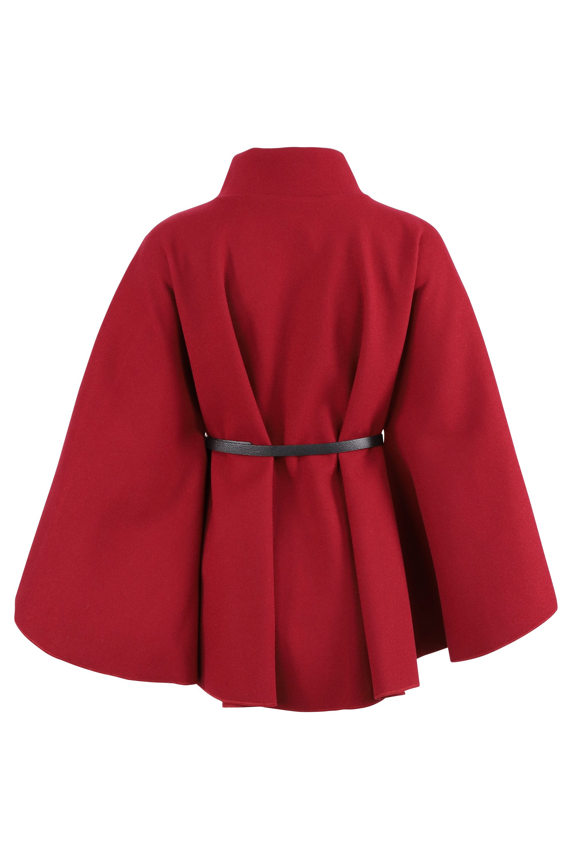 malito more than fashion Kurzmantel 4570 eleganter Cape-Poncho mit Gürtel E günstig online kaufen