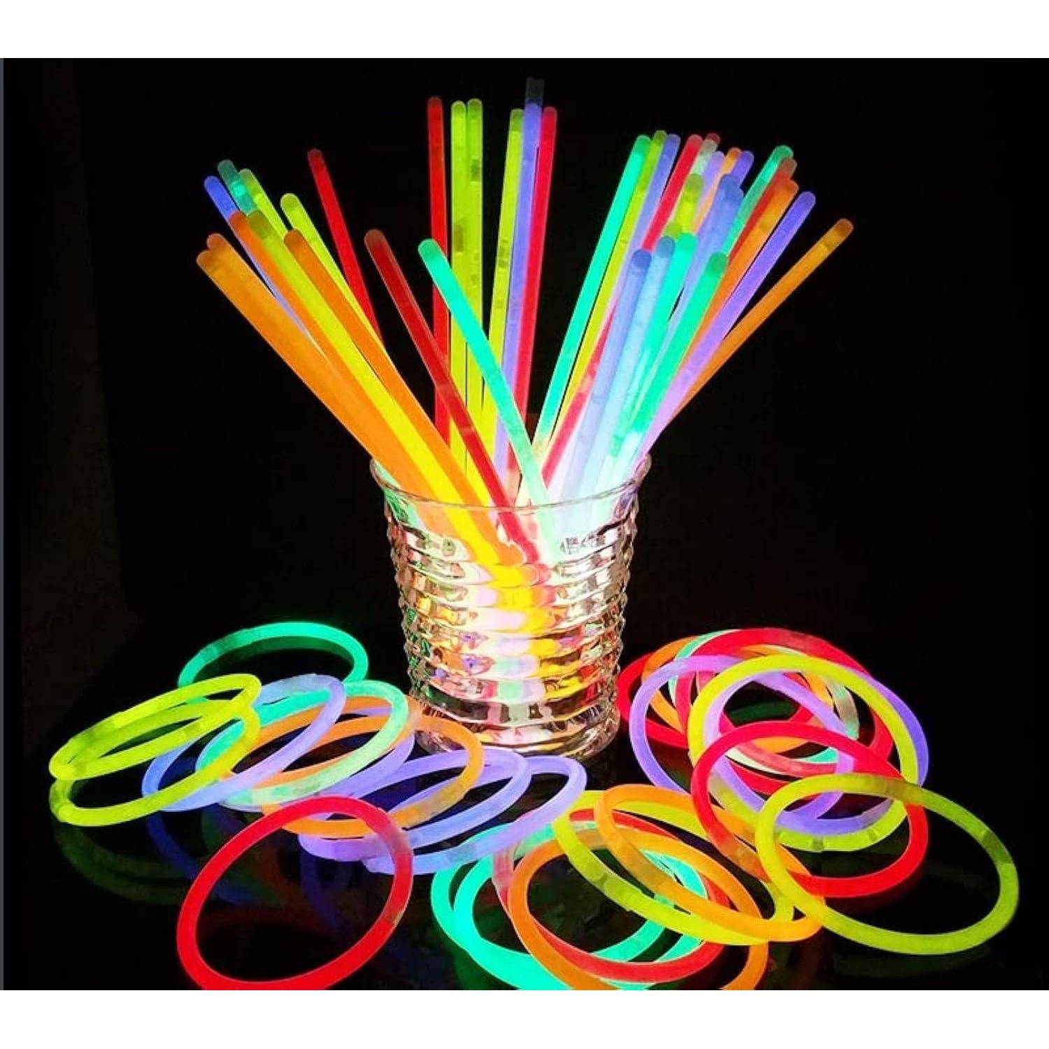 LuxusKollektion Knicklicht Knicklichter Leuchtstäbe Verbinder Party Set 100 Stück