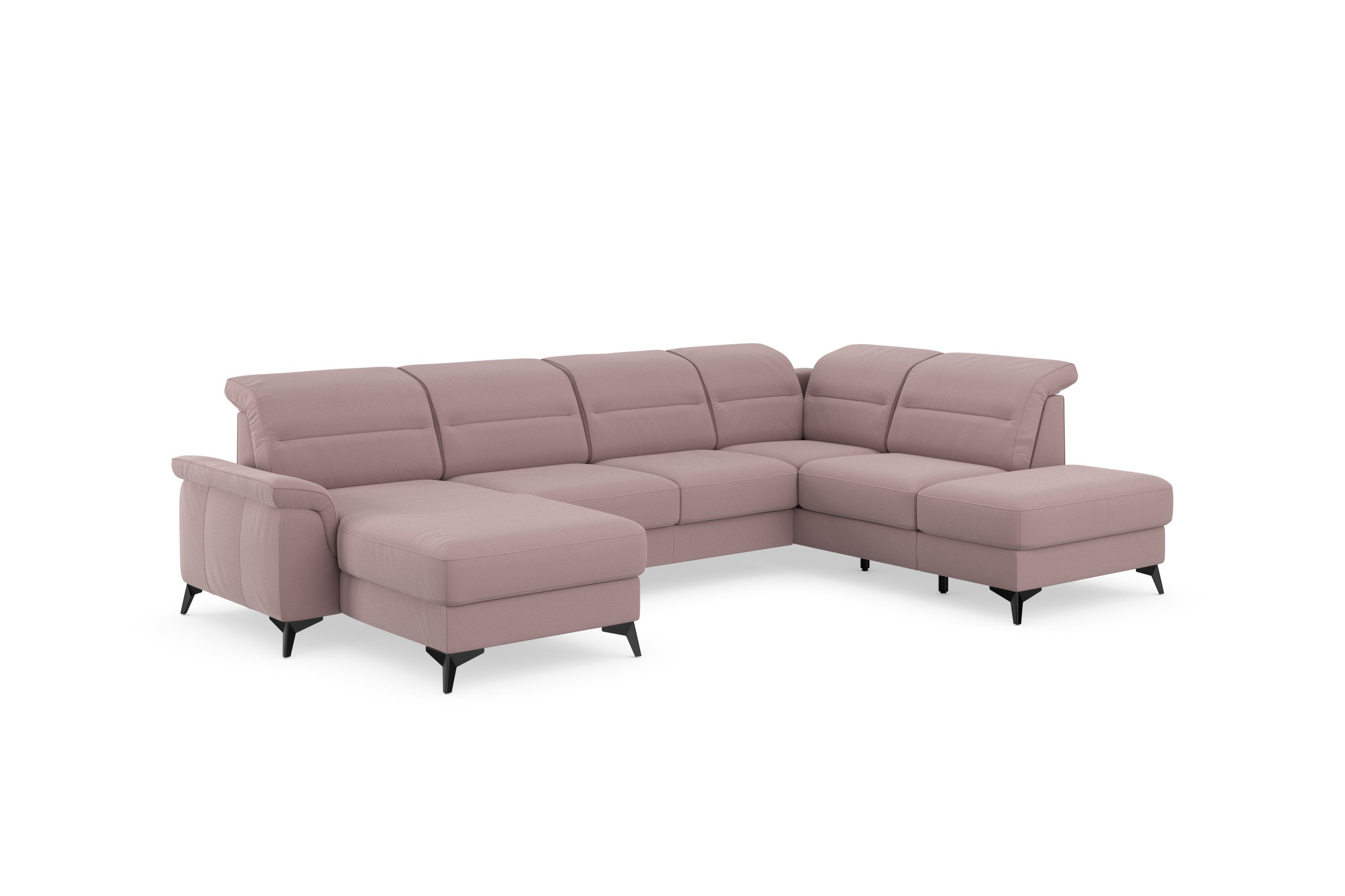 sit&more Wohnlandschaft Sinatra U-Form, optional mit Kopfteilverstellung und Armteilfunktion, Metallfüße