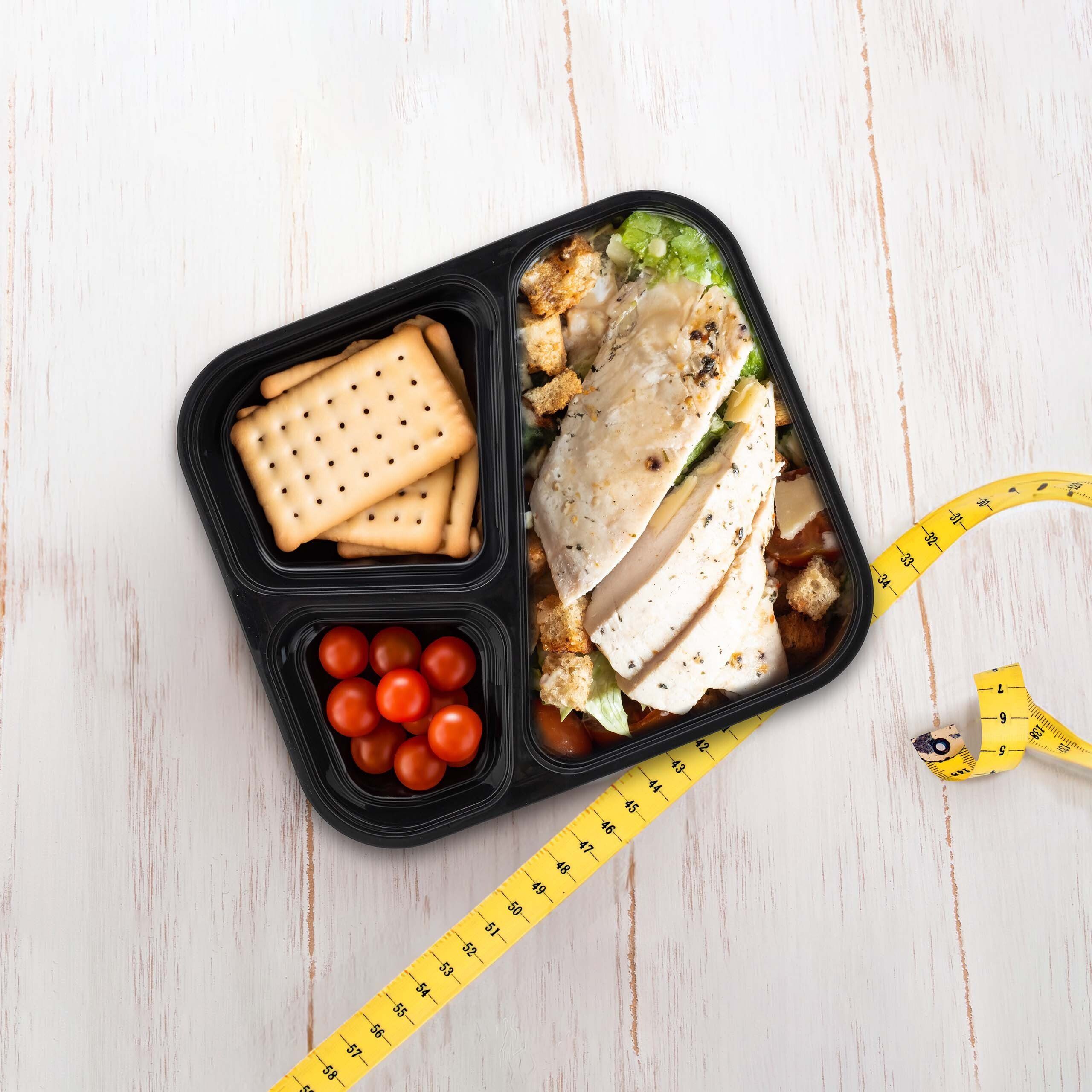 3 Meal Prep Kunststoff Fächer, Lunchbox Boxen relaxdays Set 24