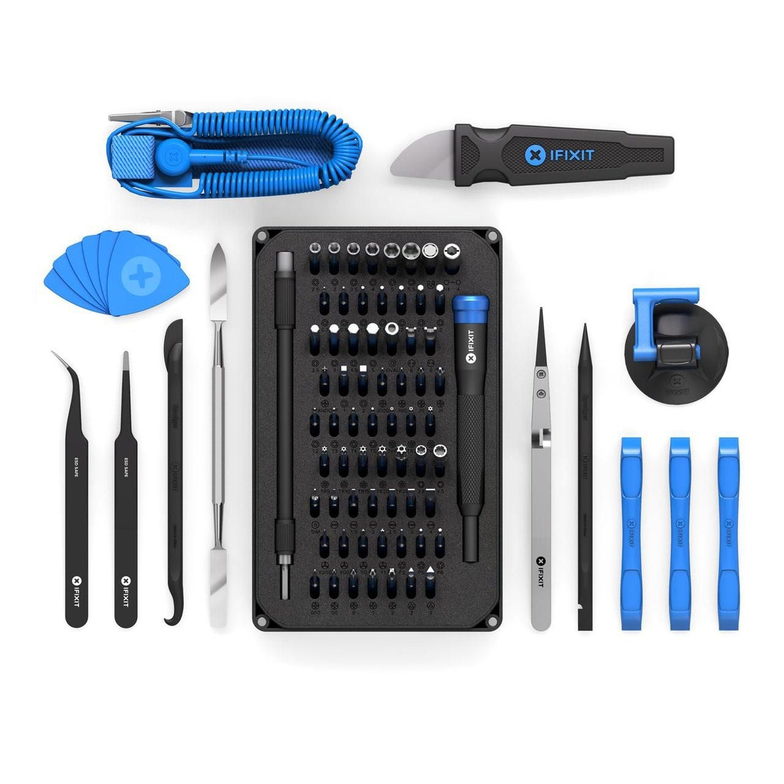 iFixit Bit-Schraubendreher Pro Tech Toolkit Werkzeug-Set Öffnungs-Werkzeug Schraubendreher, (64 Bits (4 mm), zur Reparatur von Smartphone, Laptop & Co