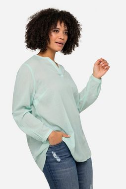 Angel of Style Tunika Bluse Hemdkragen Ärmel mit TurnUp