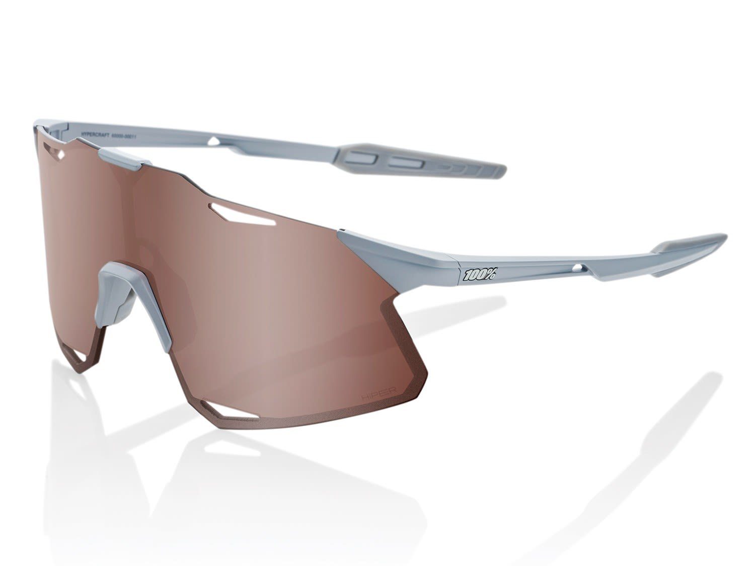 Accessoires matt Sportbrille Hypercraft Steingrau 100% 100% Hiper Lens